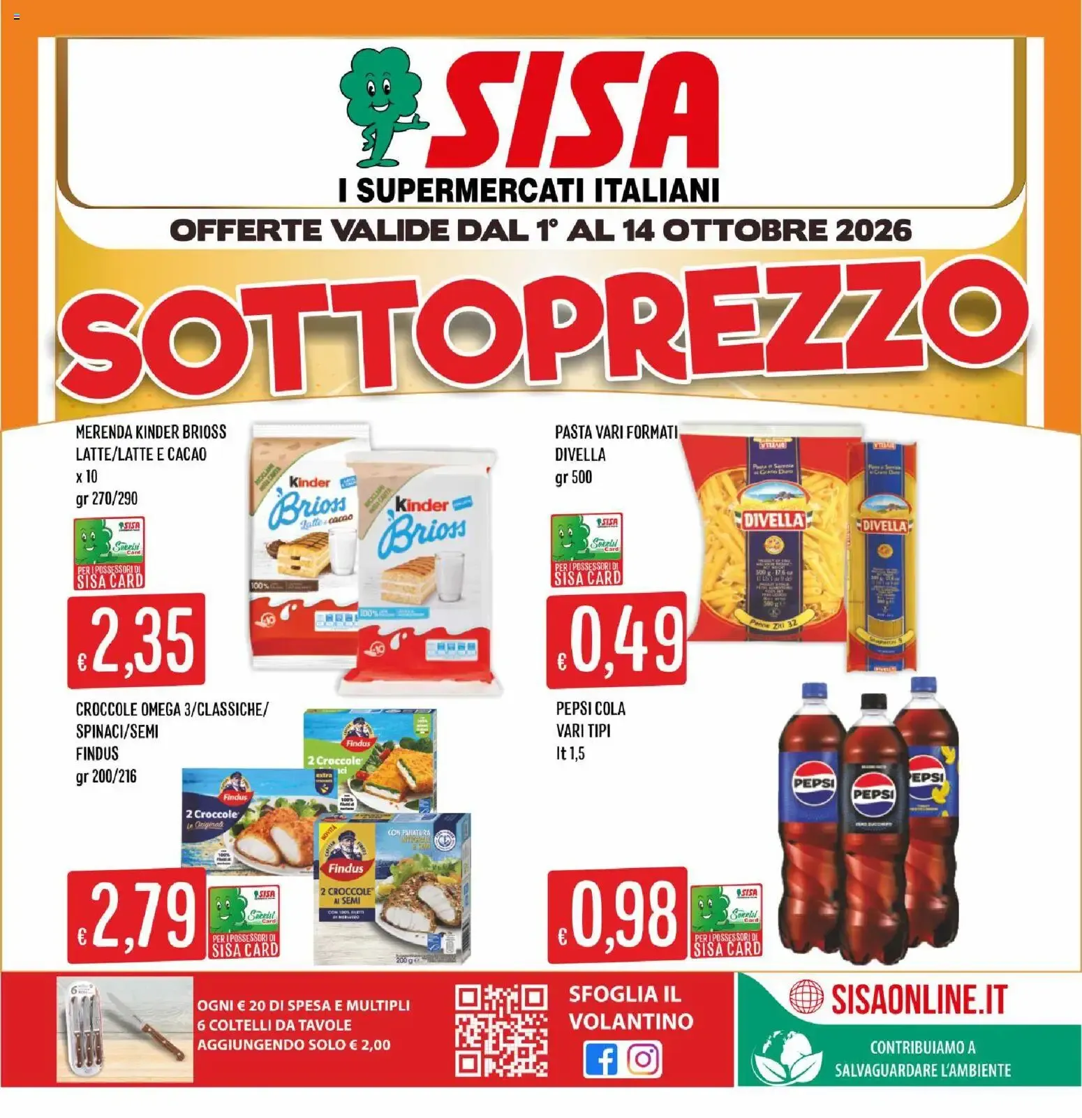 Nuovo SISA volantino Calabria dal 01/10/2026 > offerte anteprima 🛍️ da 1 ottobre a 14 ottobre di 2026 - Pagina del volantino 1