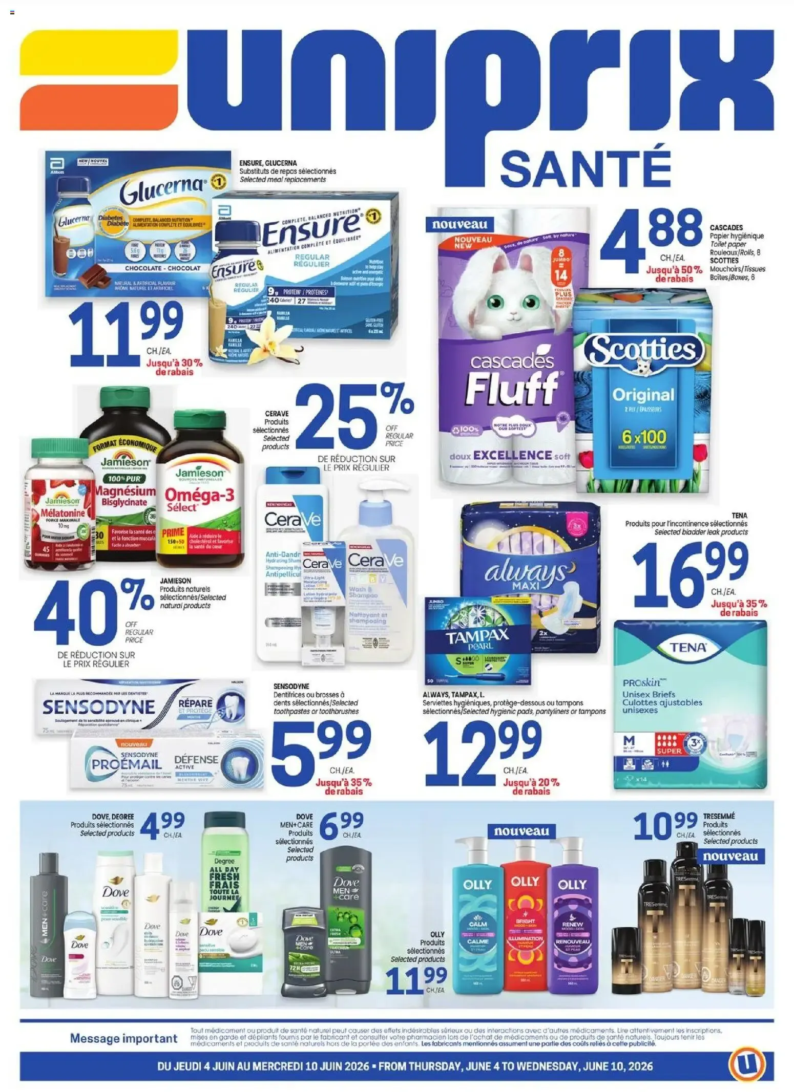 Uniprix - Uniprix Sante from Jun 4, 2026 > weekly specials & deals from June 4 to June 10 2026 - flyer page 1