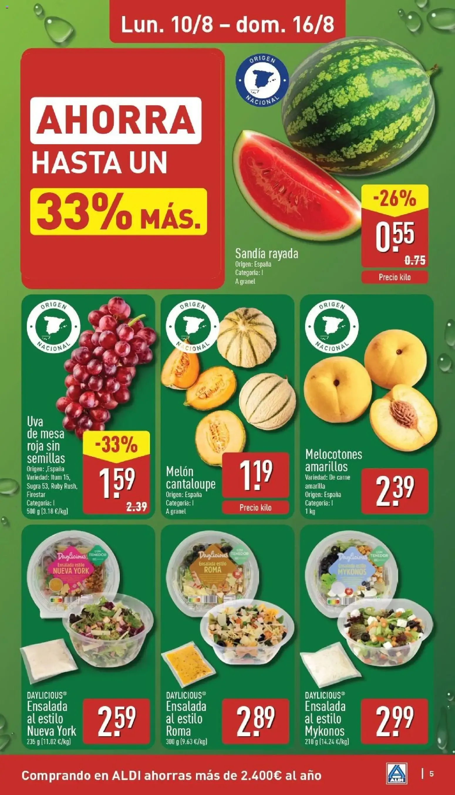 Catálogo de ALDI: Frescura a precios para tirarse a la piscina 10 de agosto al 16 de agosto 2026 - Página 5