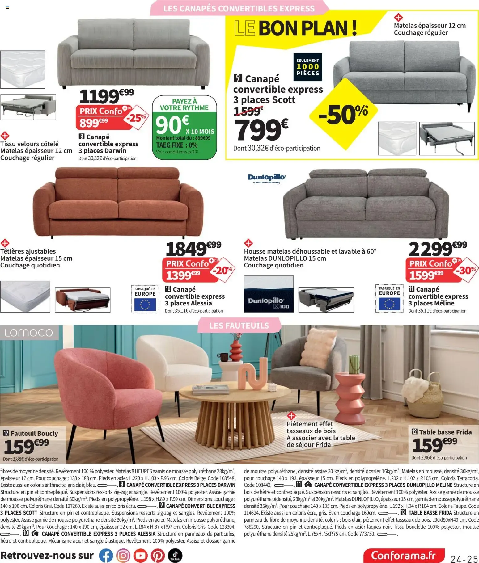 Conforama catalogue à partir du 09/06/2026 - promo en ligne du 9 juin au 6 juillet 2026 - Catalogue page 25