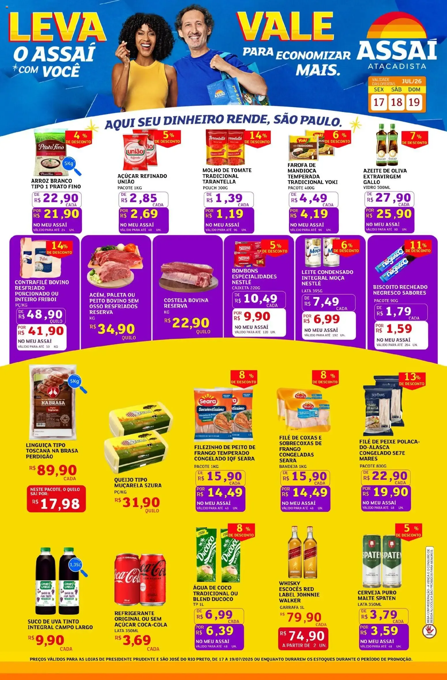 Encarte de Assaí Atacadista ofertas - SP de 17/07/2026 | Promoções Online 17 de julho até 19 de julho 2026 - Pagina 1