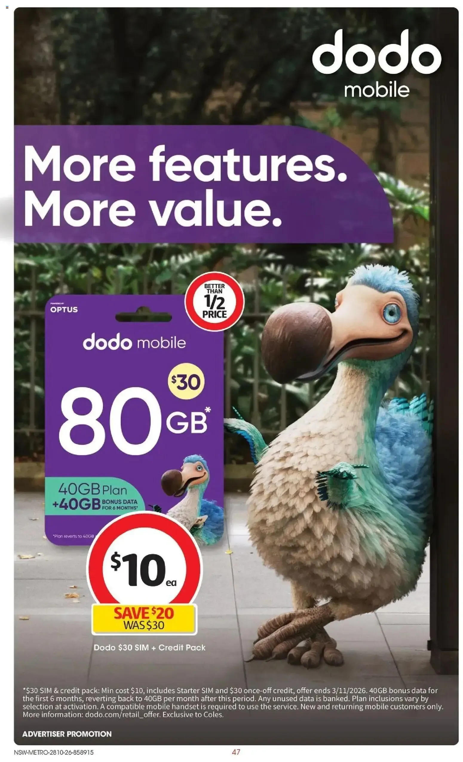 Coles Halloween 👻 catalogue from 28/10/2026 - Catalogue valid from 28 October to 3 November 2026 - page 47