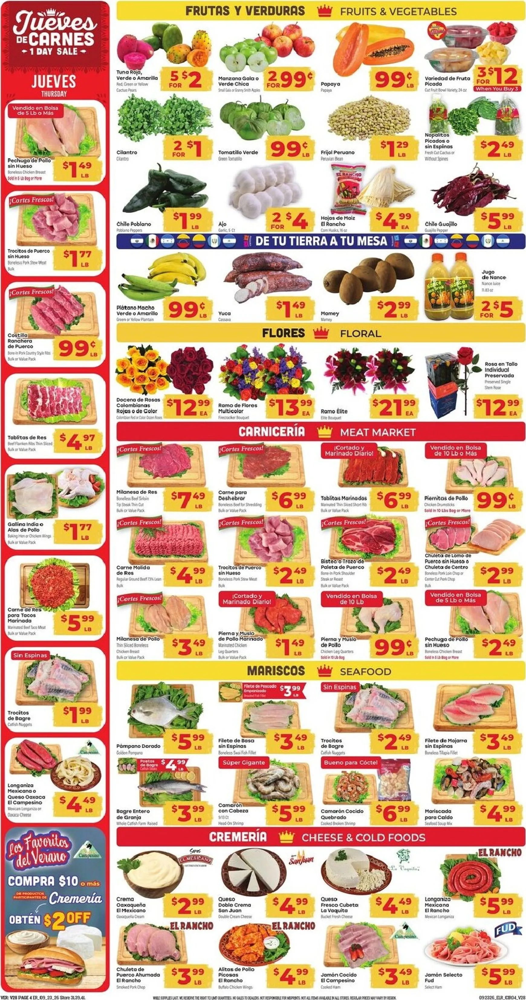 Weekly ad Current El Rancho leaflet valid from Wednesday 09/23/2026 to Tuesday 09/29/2026 from September 23 to September 29 2026 - Page 4