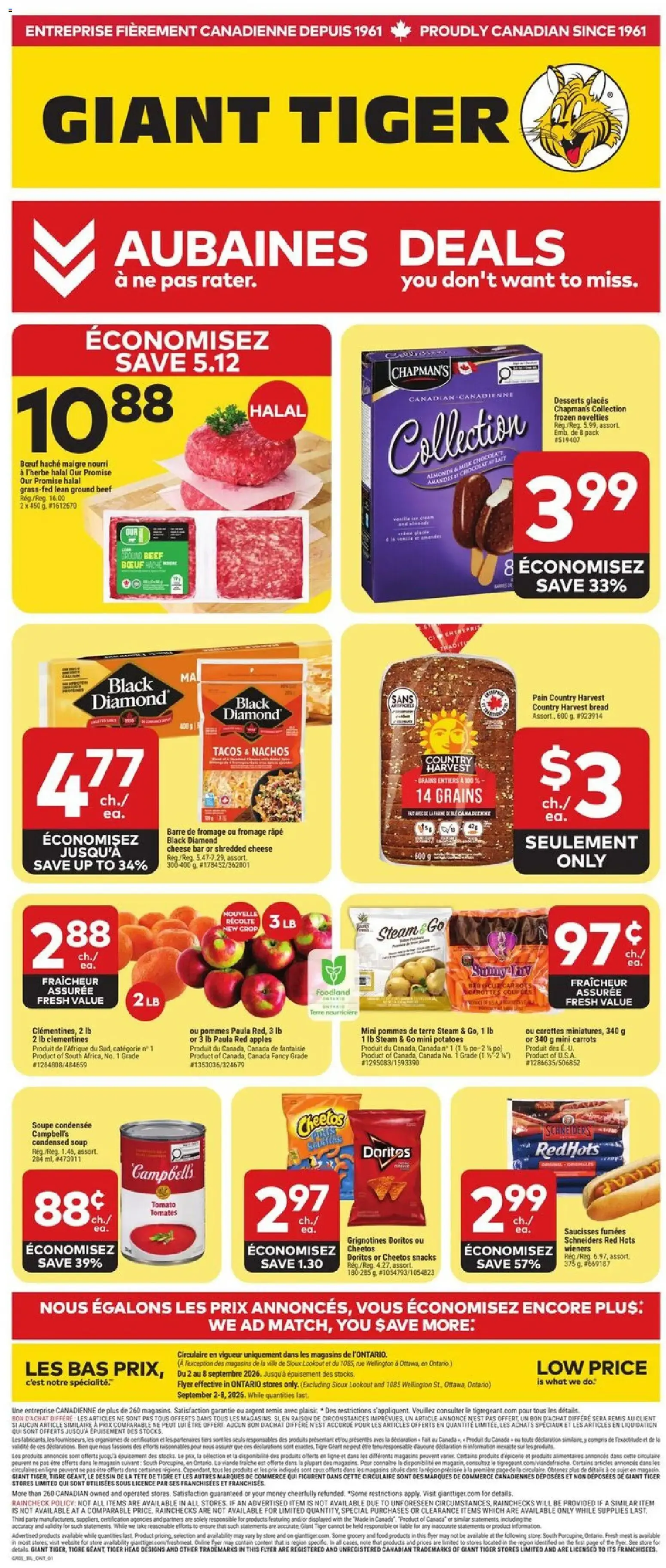 Giant Tiger Flyer | from Sep 2, 2026 | Weekly deals