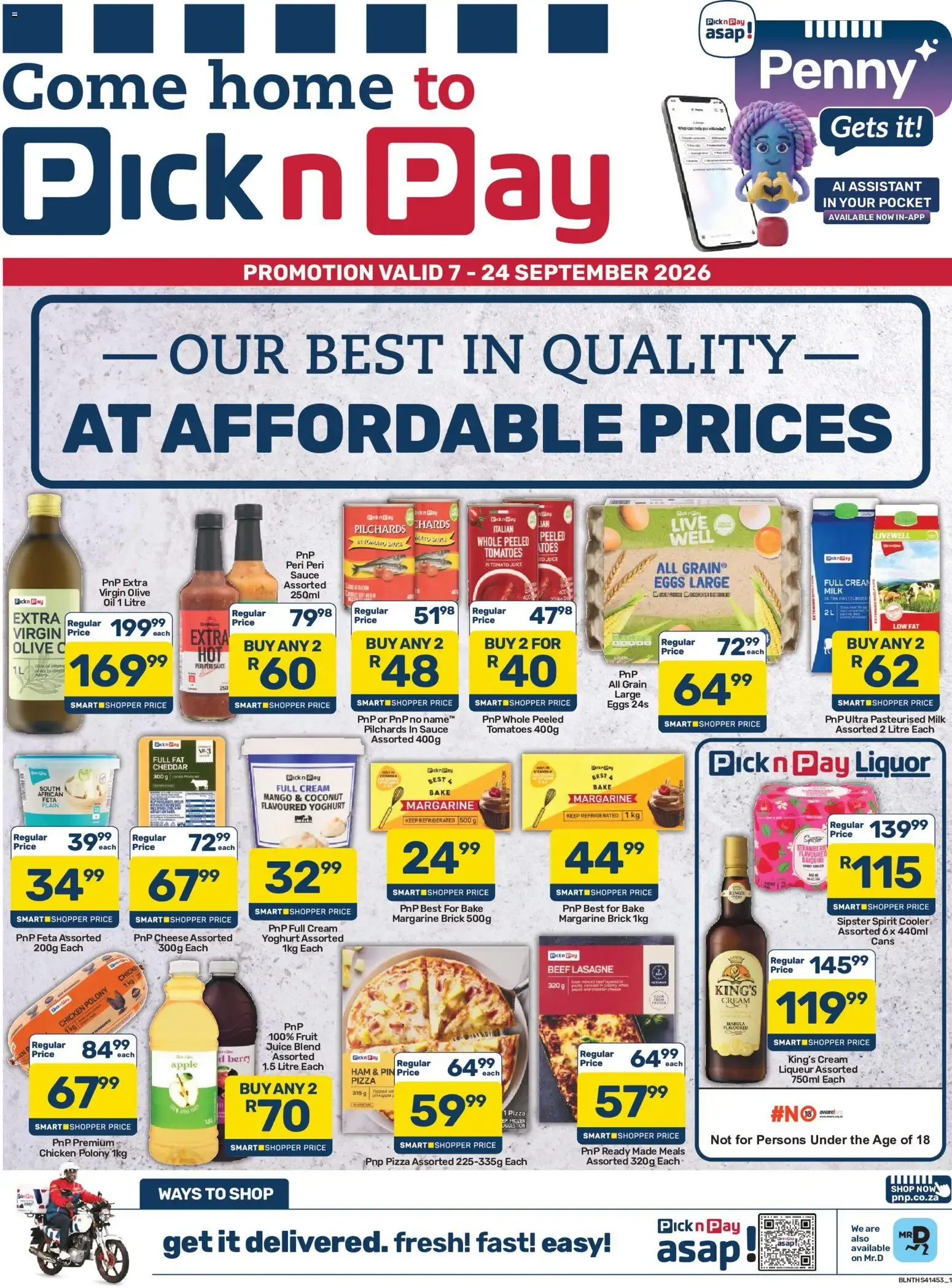 Pick n Pay - Own Brand Specials (07/09/2026 - 24/09/2026) Online from 7 September to 24 September 2026 - Catalogue Page 1
