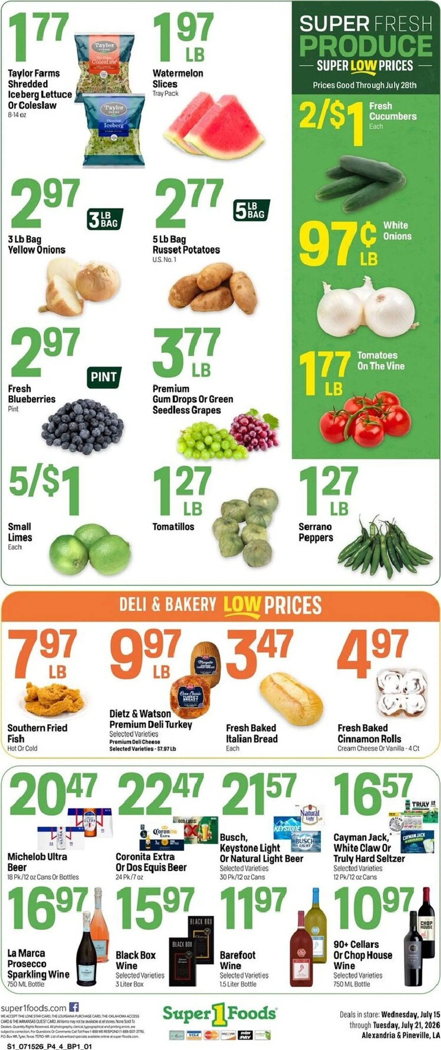 Weekly ad Current Super 1 Foods leaflet valid from Wednesday 07/15/2026 to Tuesday 07/21/2026 from July 15 to July 21 2026 - Page 4