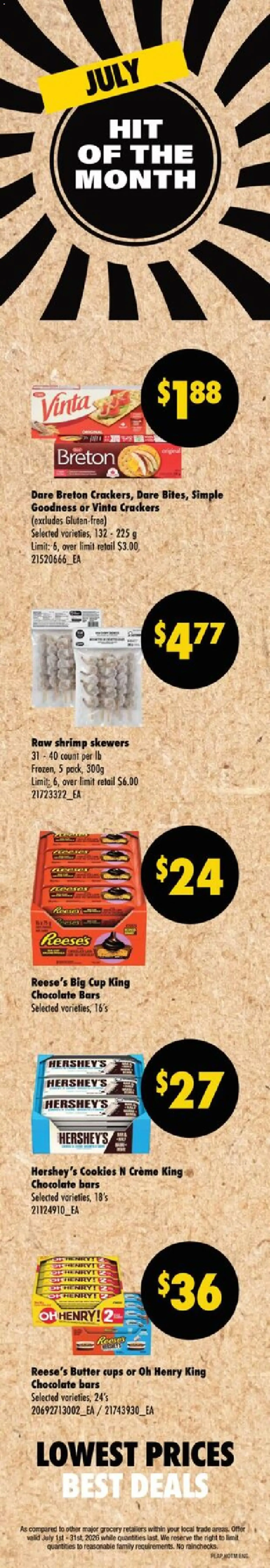 July Hit of the Month - Lowest Prices Best Deals