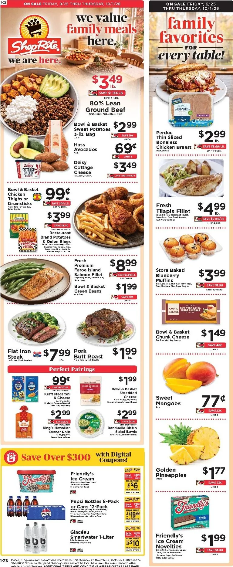 Weekly ad Current ShopRite leaflet valid from Friday 09/25/2026 to Thursday 10/01/2026 from September 25 to October 1 2026 - Page 1