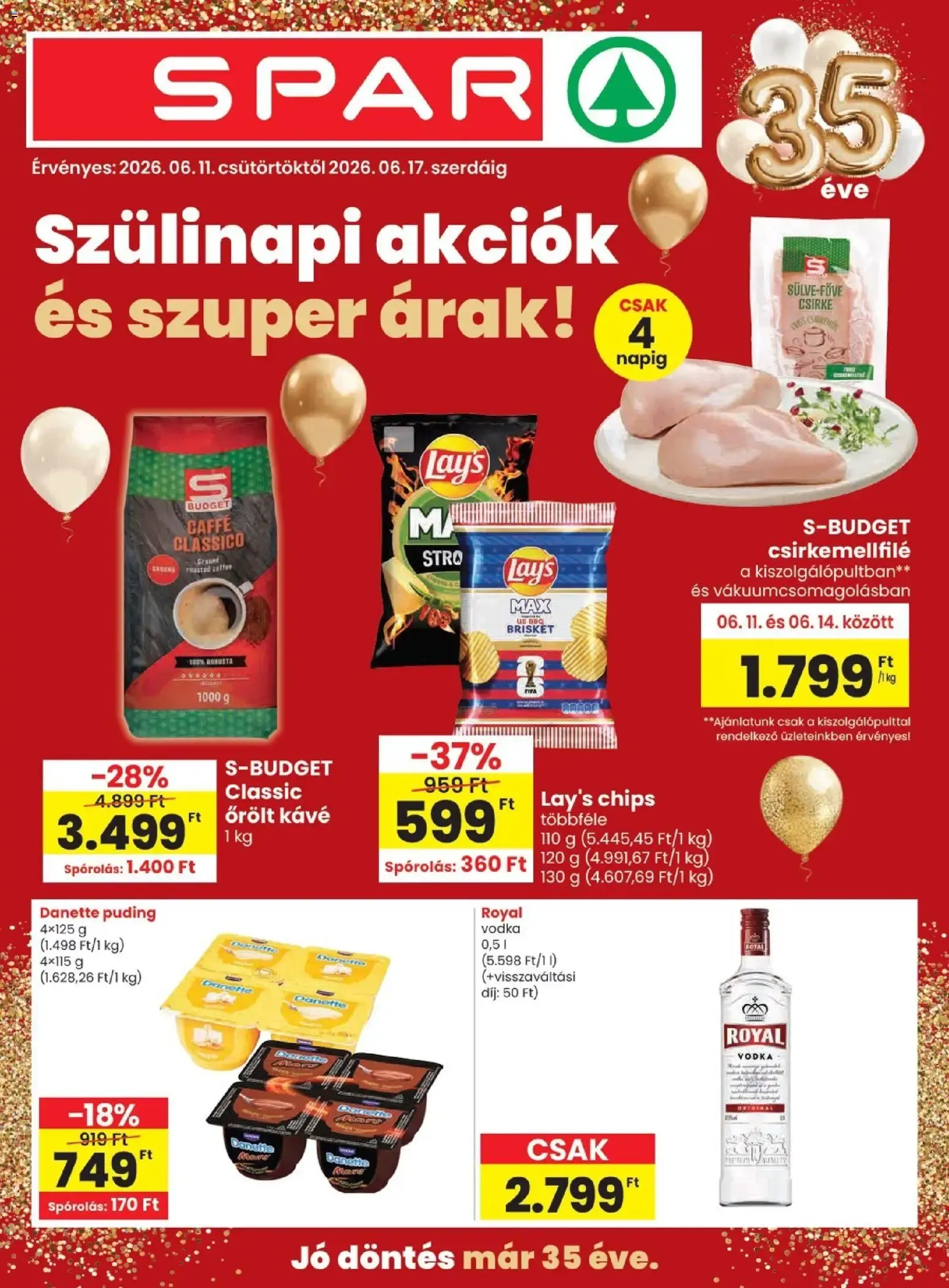 Katalógus Spar: Promociones de cumpleaños y súper precios június 11.-tól június 17.-ig 2026. - Oldal 1