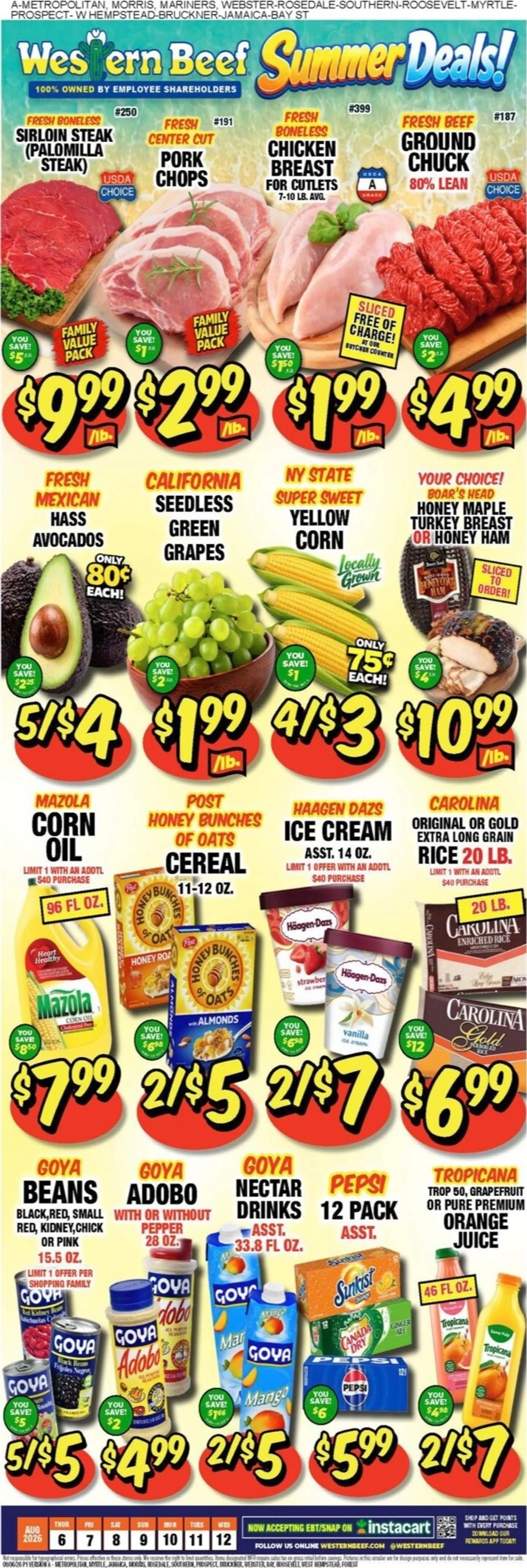 Weekly ad Western Beef Summer Deals! from August 6 to August 12 2026 - Page 1