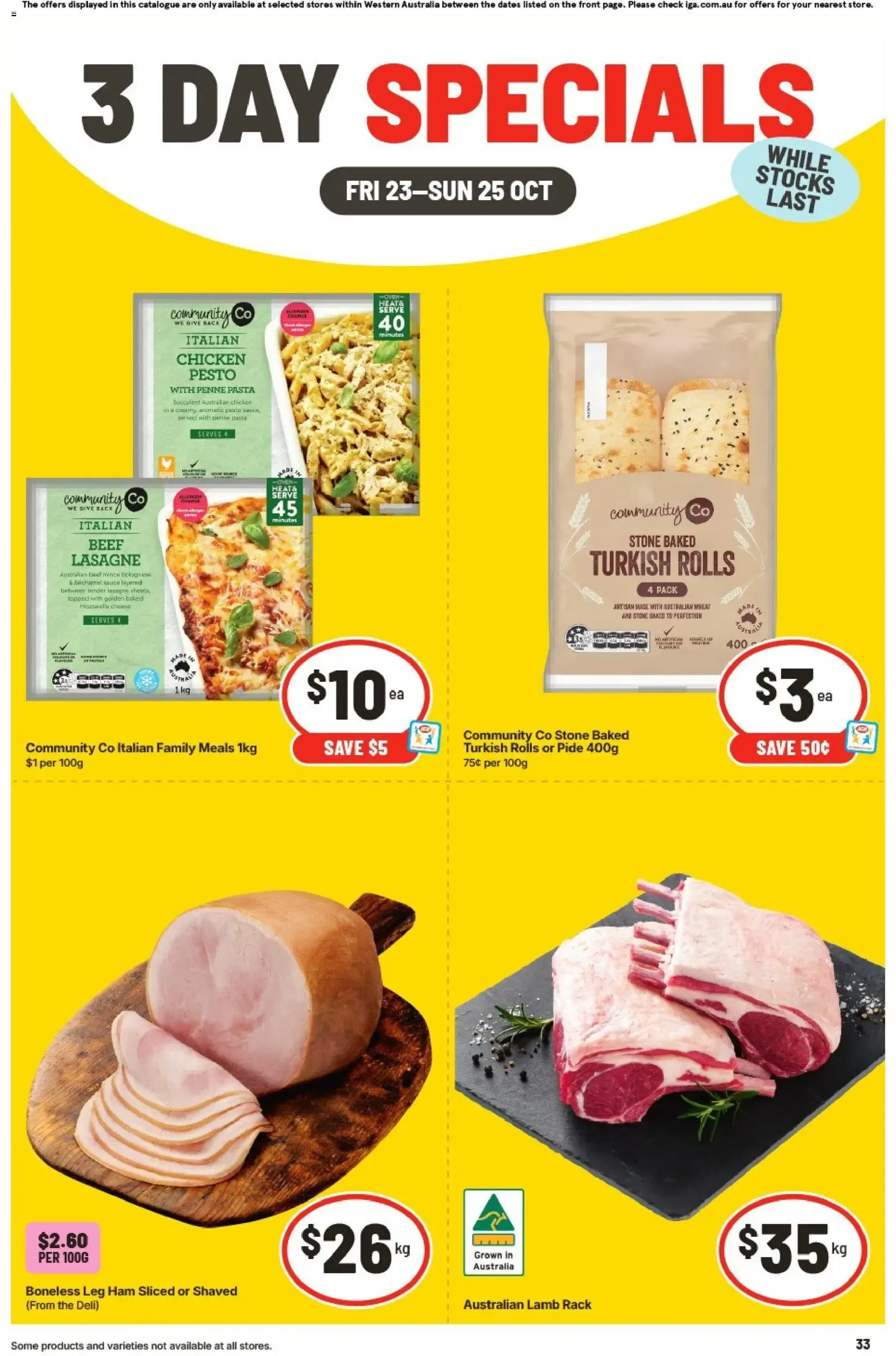 3 DAY SPECIALS - Catalogue valid from 23 October to 25 October 2026 - page 1