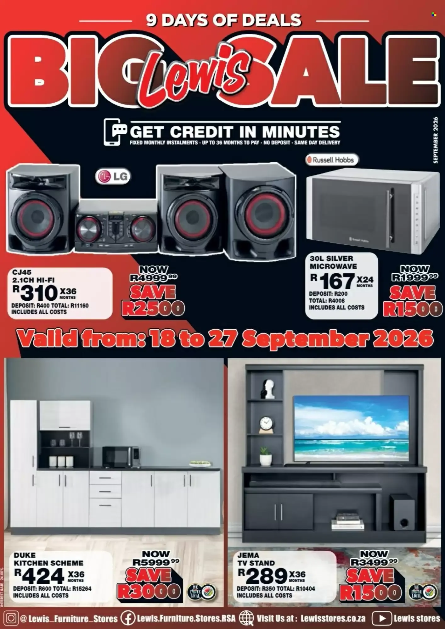 BIG Lewis SALE from 18 September to 27 September 2026 - Catalogue Page 1