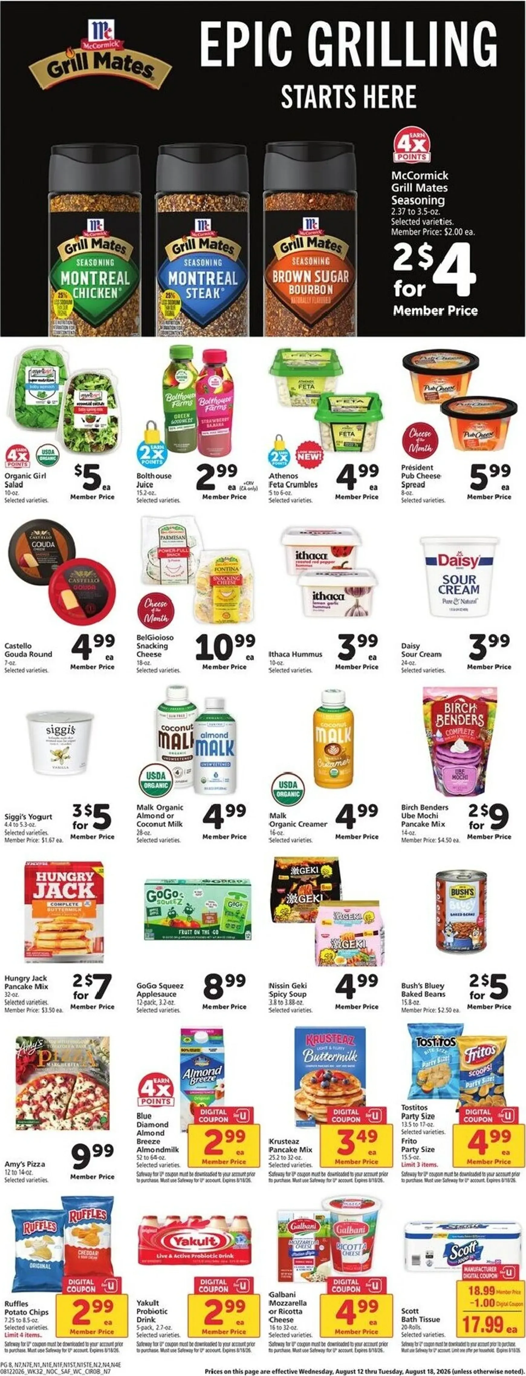 Weekly ad Safeway Fuel-Up Saturday Ad from August 12 to August 18 2026 - Page 8