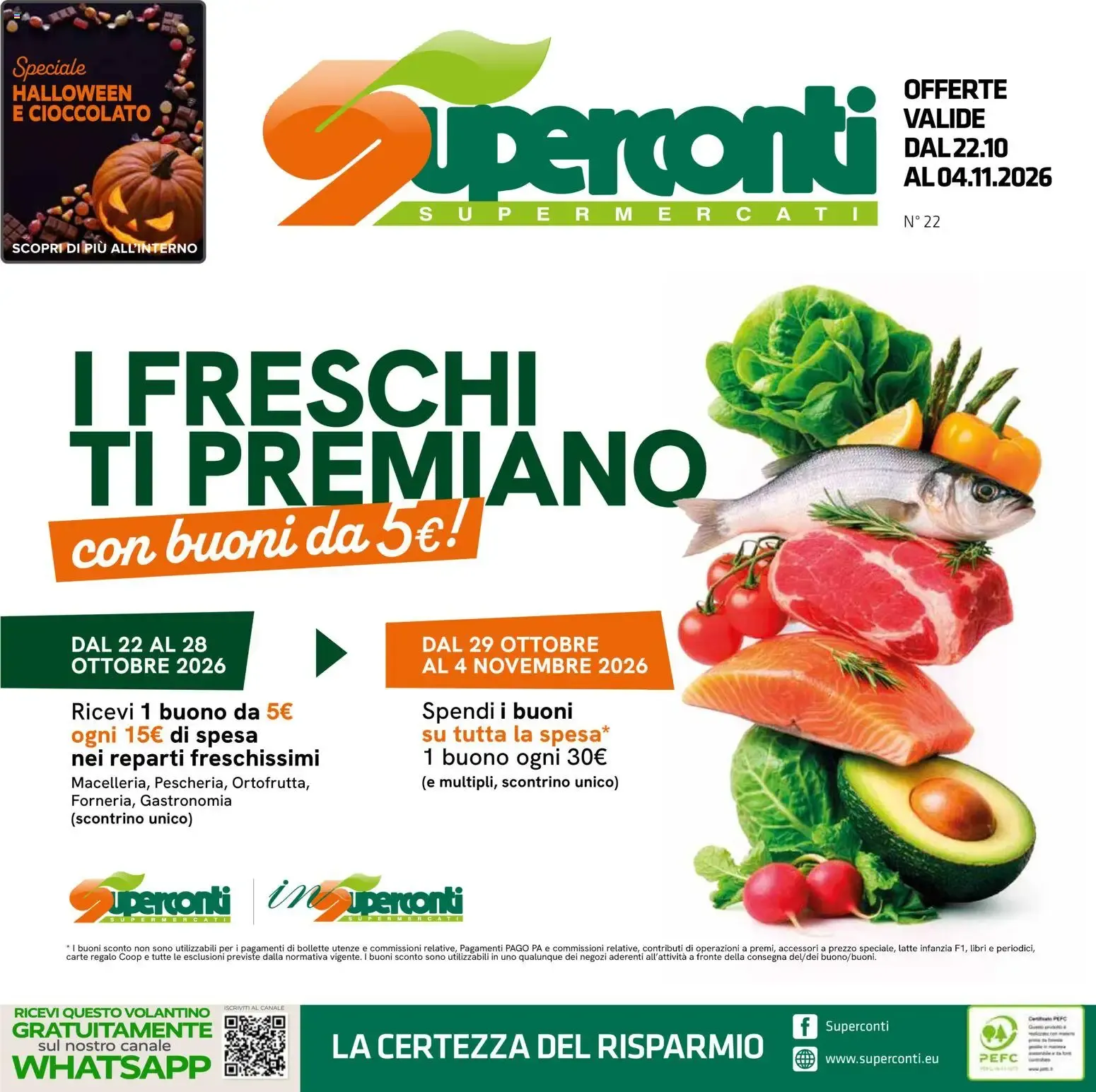 I FRESCHI TI PREMIANO con buoni da 5€! da 22 ottobre a 4 novembre di 2026 - Pagina del volantino 1