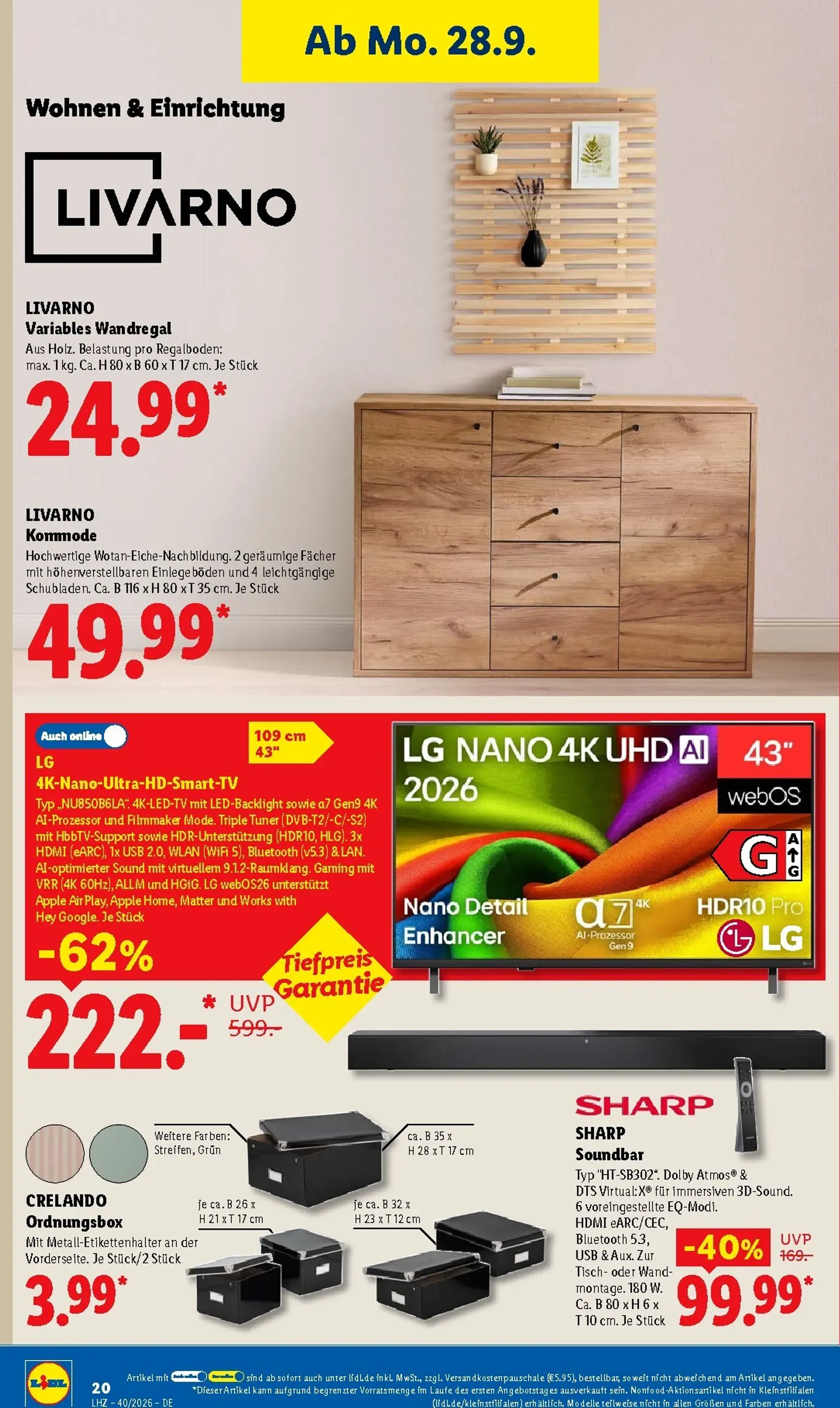 Lidl Prospekt nächste Woche – von Montag 28.09.2026 bis Freitag 02.10.2026 von 28. September bis 2. Oktober 2026 - Prospekt seite 37