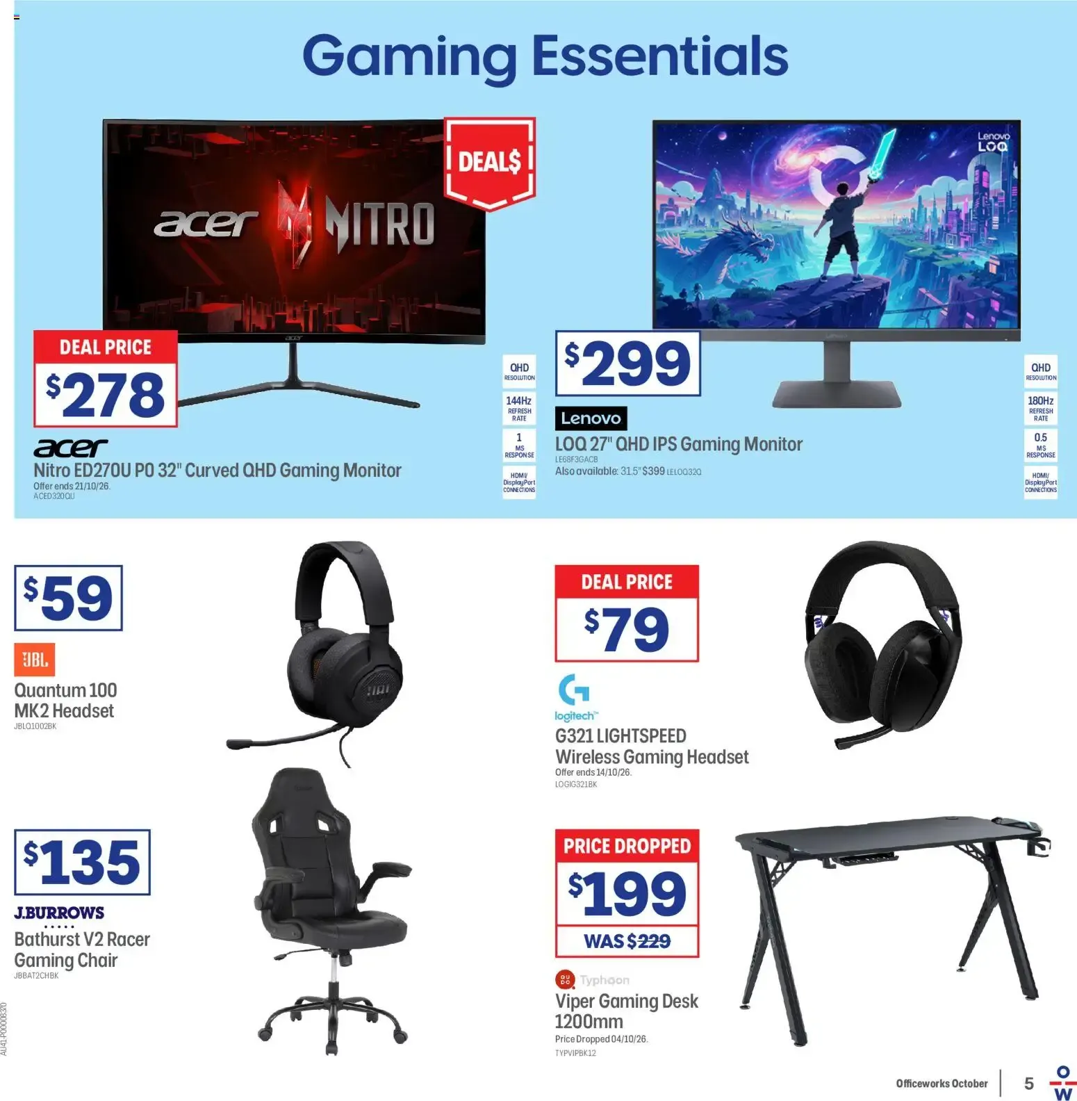 Officeworks catalogue - 01/10/2026 > weekly / monthly specials - Catalogue valid from 1 October to 14 October 2026 - page 5