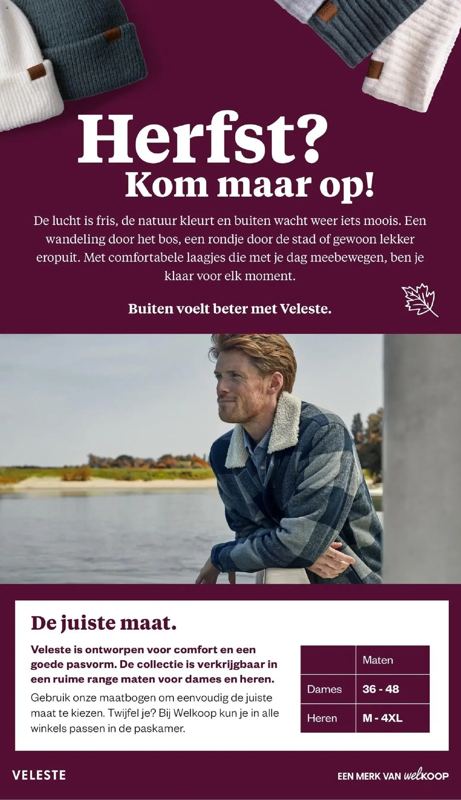 Veleste - Buiten voelt beter met Veleste. Najaarscollectie 2026 van 28 augustus tot 31 oktober 2026 - Folder pagina 2
