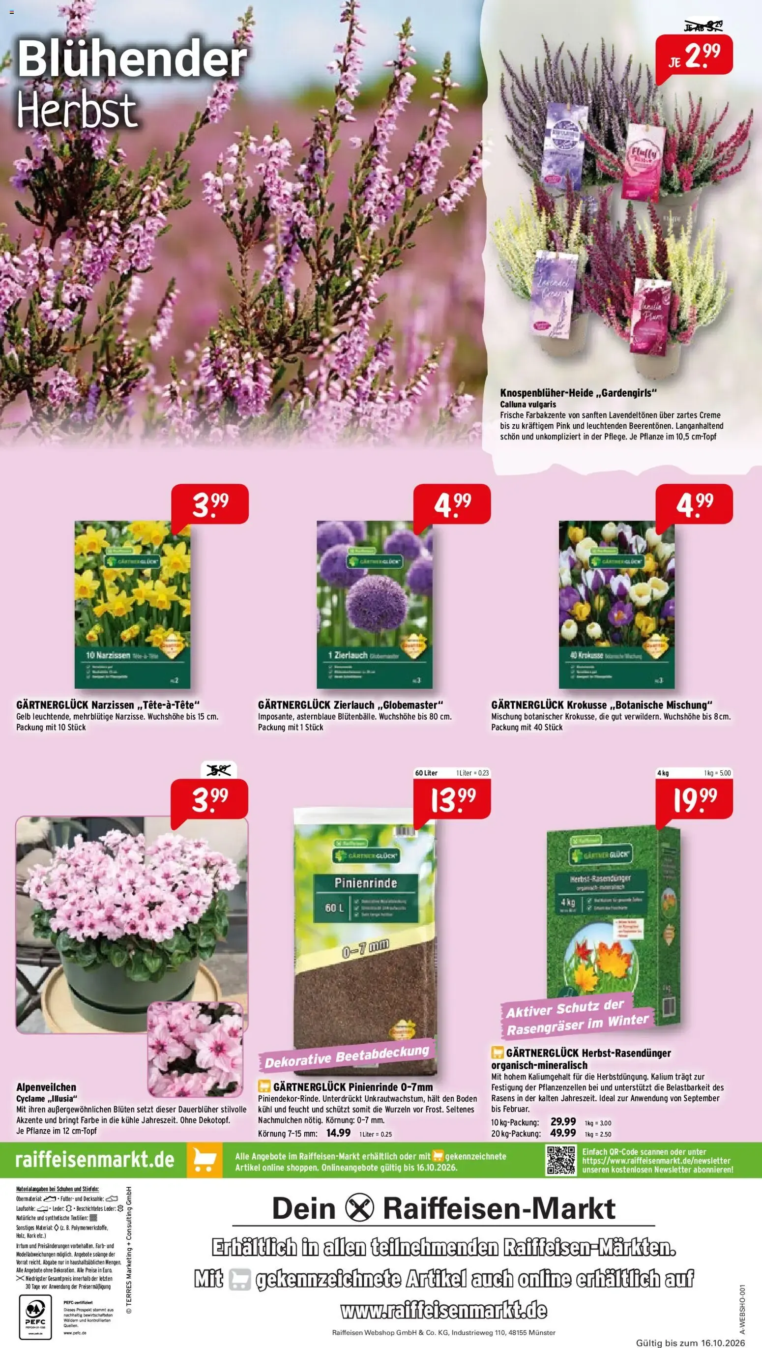 Raiffeisen-Markt: Gartenfreude im Herbst von 1. Oktober bis 16. Oktober 2026 - Prospekt seite 8