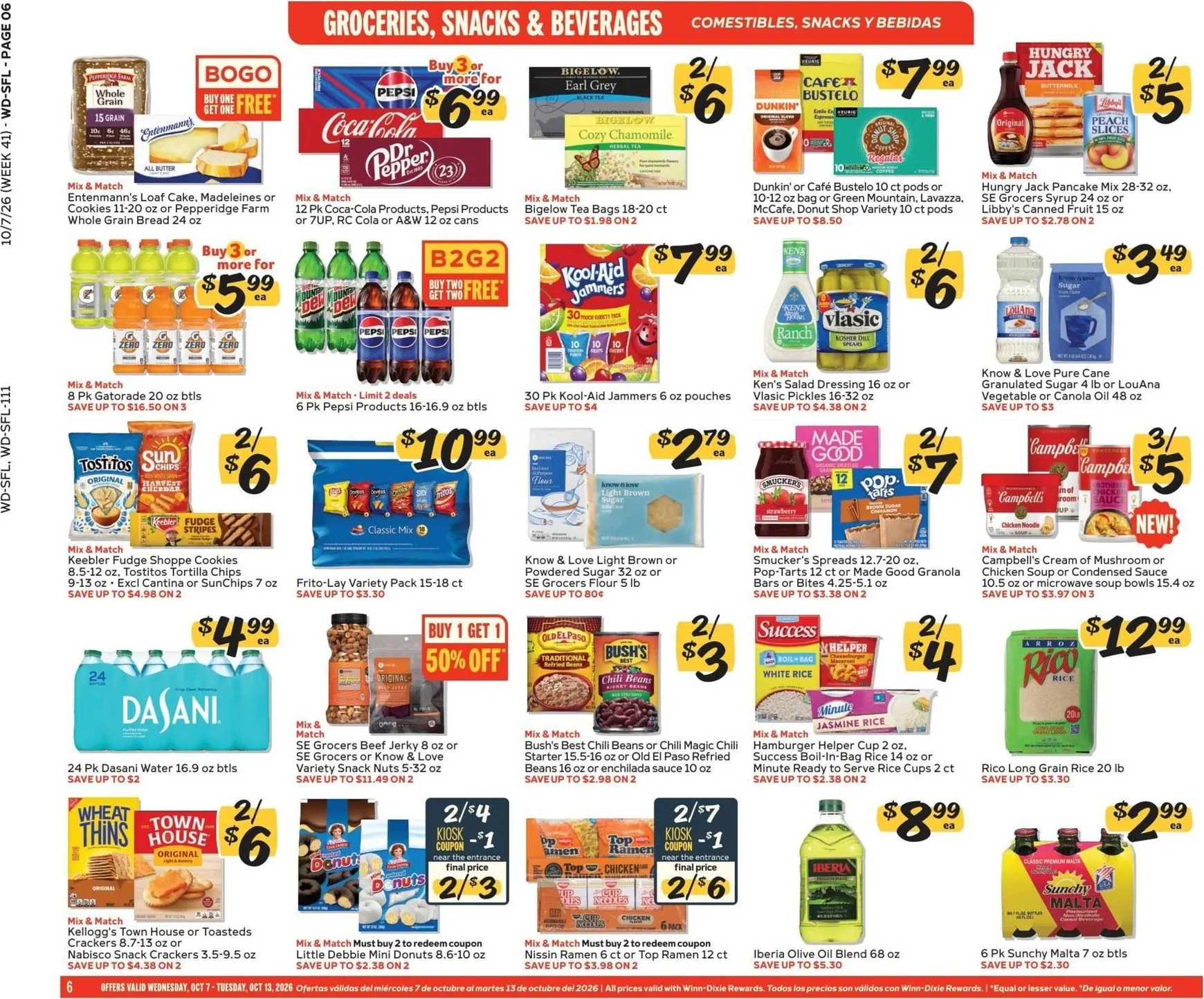 Weekly ad Current Winn-Dixie leaflet valid from Wednesday 10/07/2026 to Tuesday 10/13/2026 from October 7 to October 13 2026 - Page 6