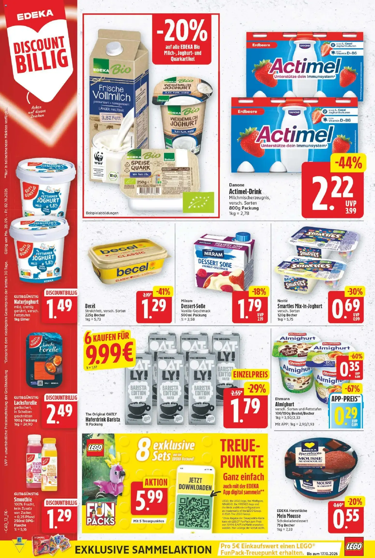 EDEKA Center - 20% Rabatt auf EDEKA Bio Milch-, Joghurt- und Quarkartikel von 28. September bis 2. Oktober 2026 - Prospekt seite 12