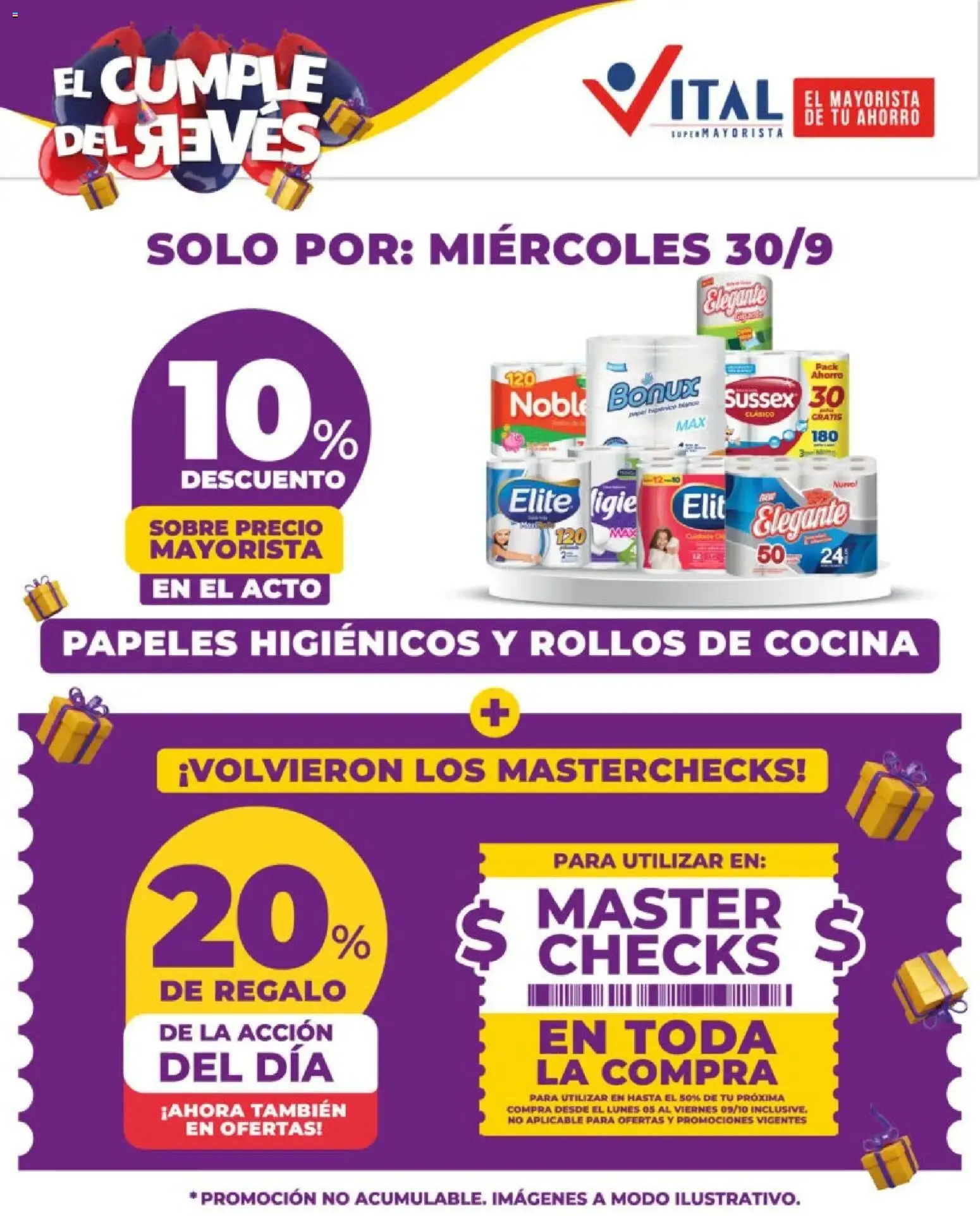 Ofertas de Vital: El Cumple del Revés - Aperitivos, Gaseosas y Masterchecks 30 de septiembre al 30 de septiembre 2026 - Página 2 del catálogo