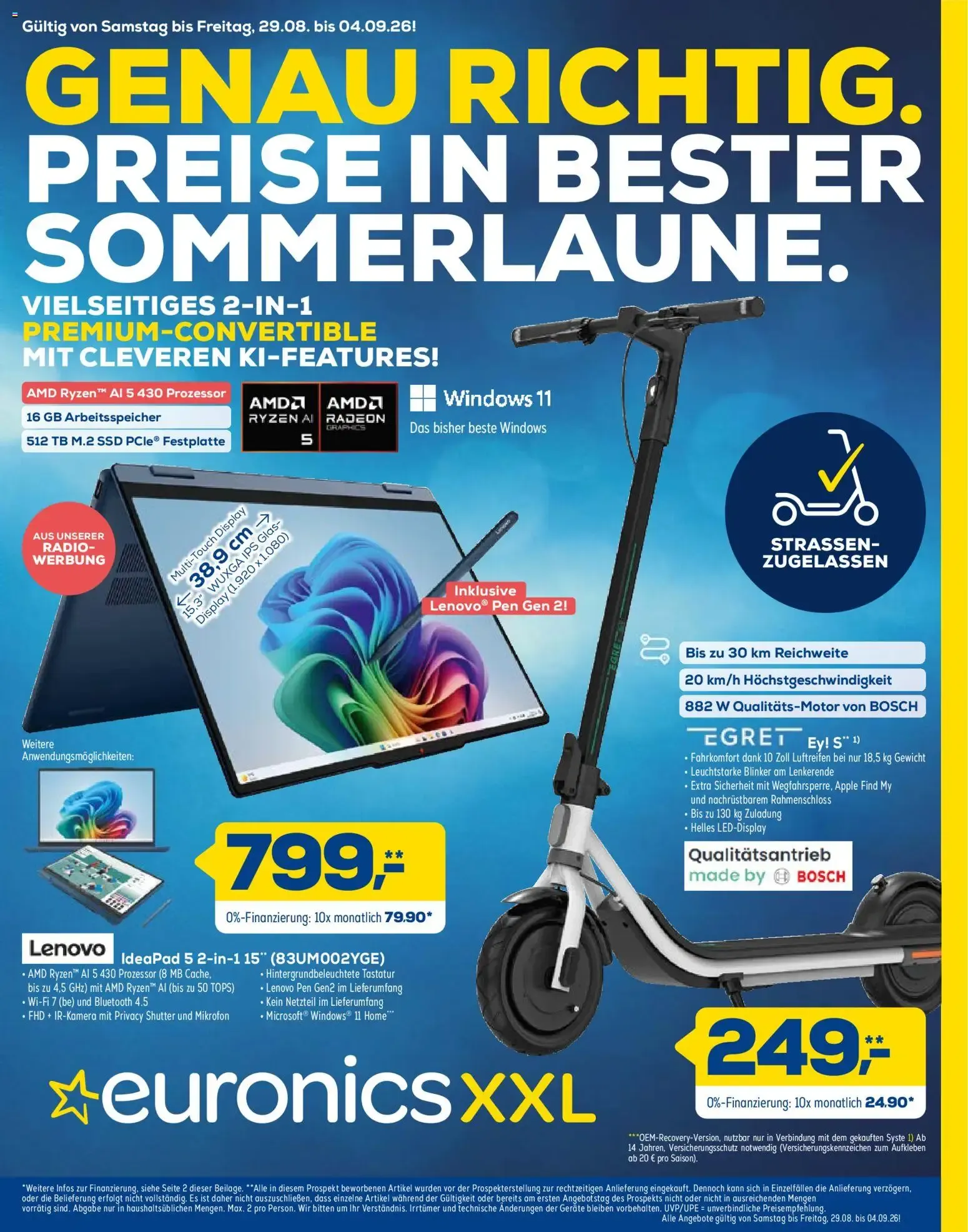 Euronics Prospekt (ab 29.08.2026) zum Blättern von 29. August bis 4. September 2026 - Prospekt seite 1