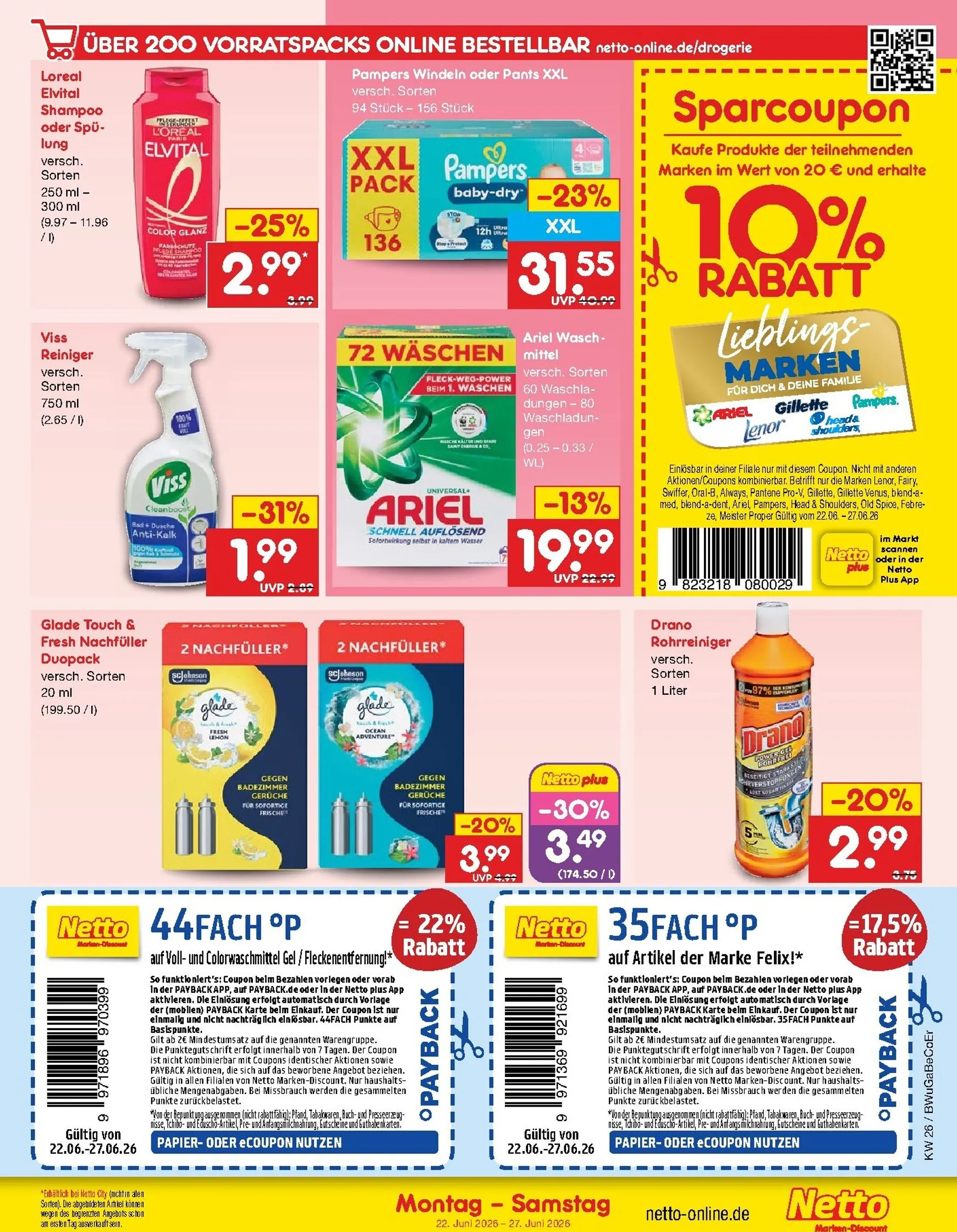 Netto Marken Discount Prospekt – von Montag 22.06.2026 bis Samstag 27.06.2026 von 22. Juni bis 27. Juni 2026 - Prospekt seite 38