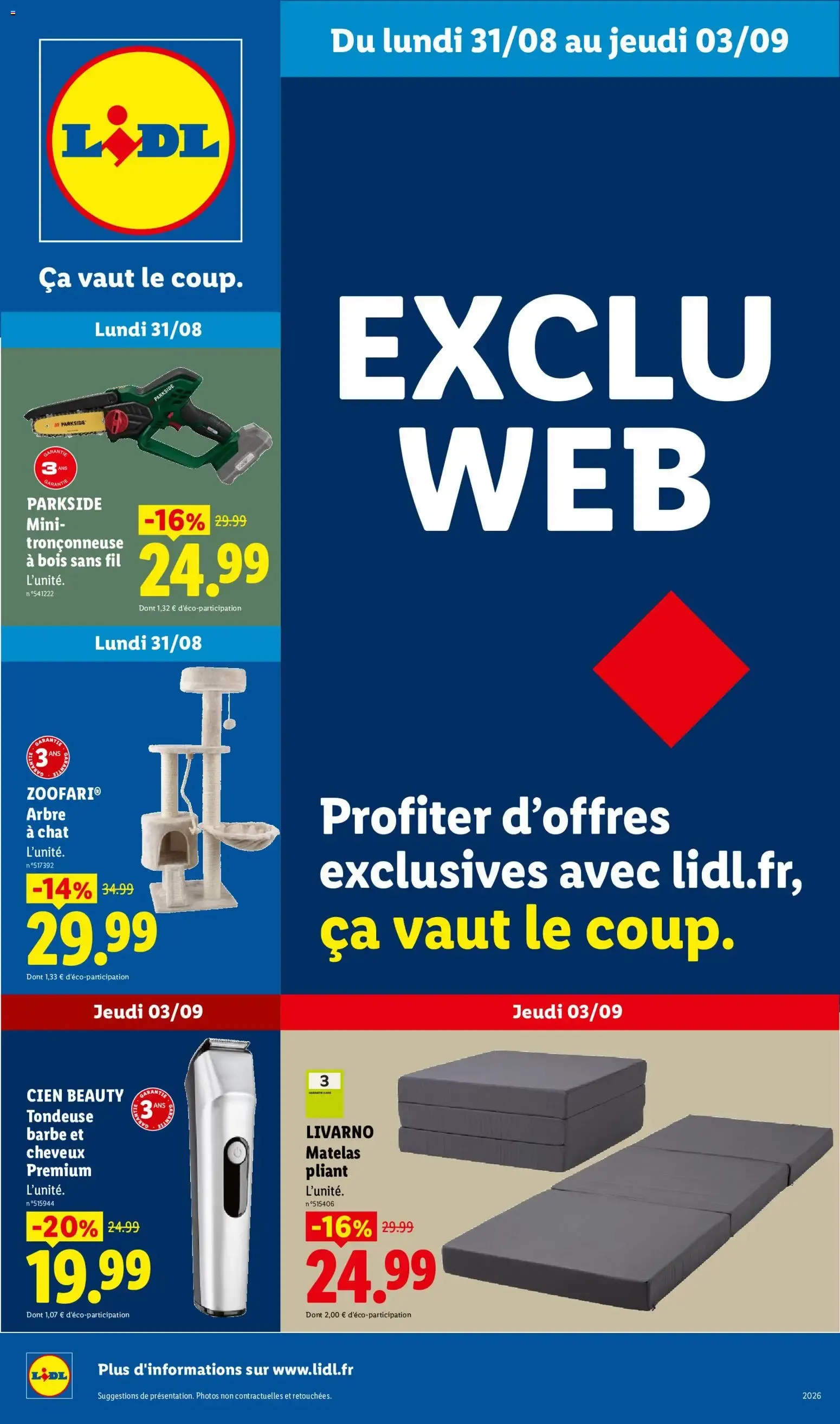 Catalogue LIDL du 31/08/2026 | Promo prospectus en ligne du 31 août au 3 septembre 2026 - Catalogue page 1