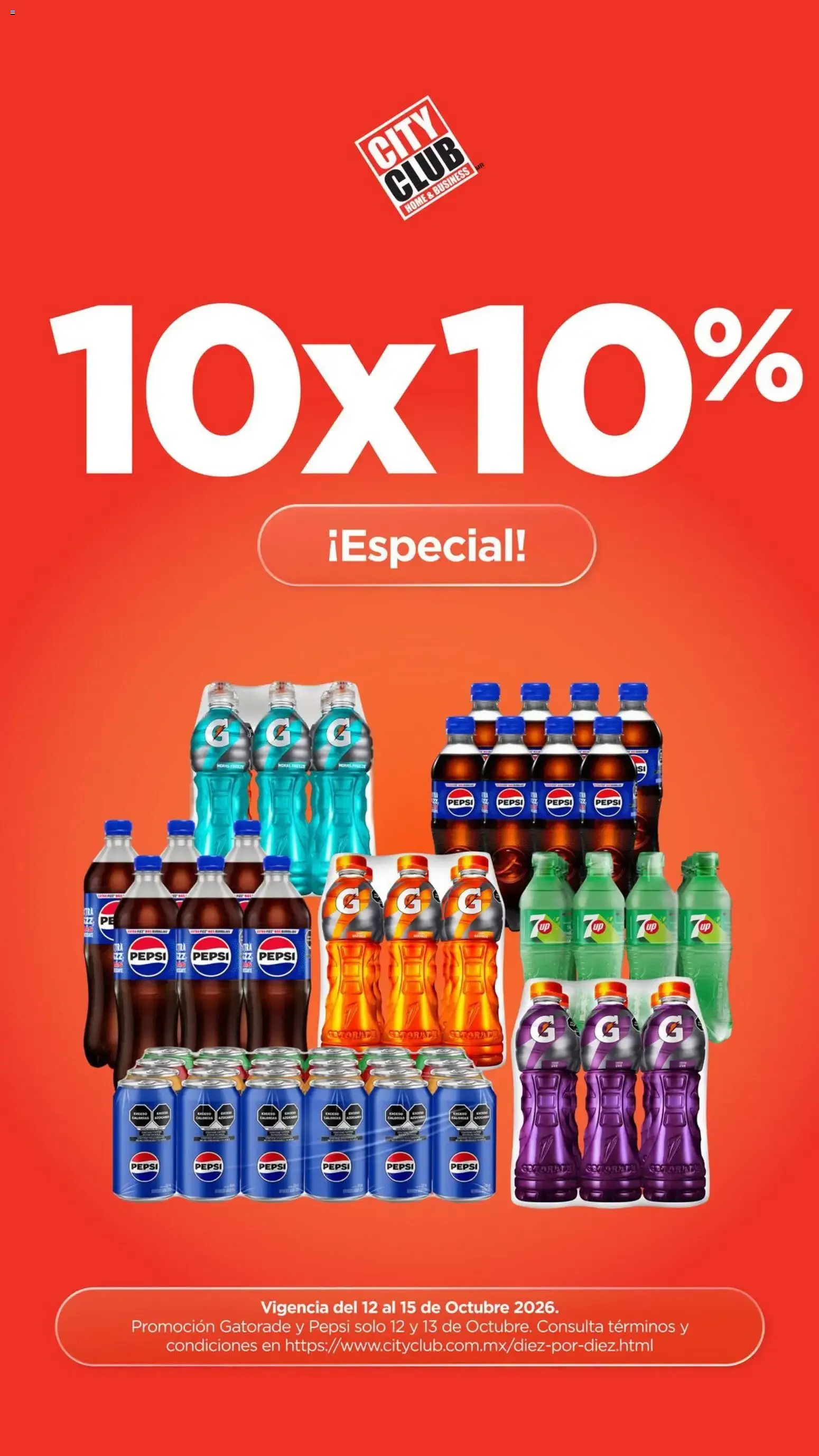 Catálogo de City Club 10x10% ¡Especial! Bebidas 12 de octubre al 15 de octubre 2026 - Pagina 1
