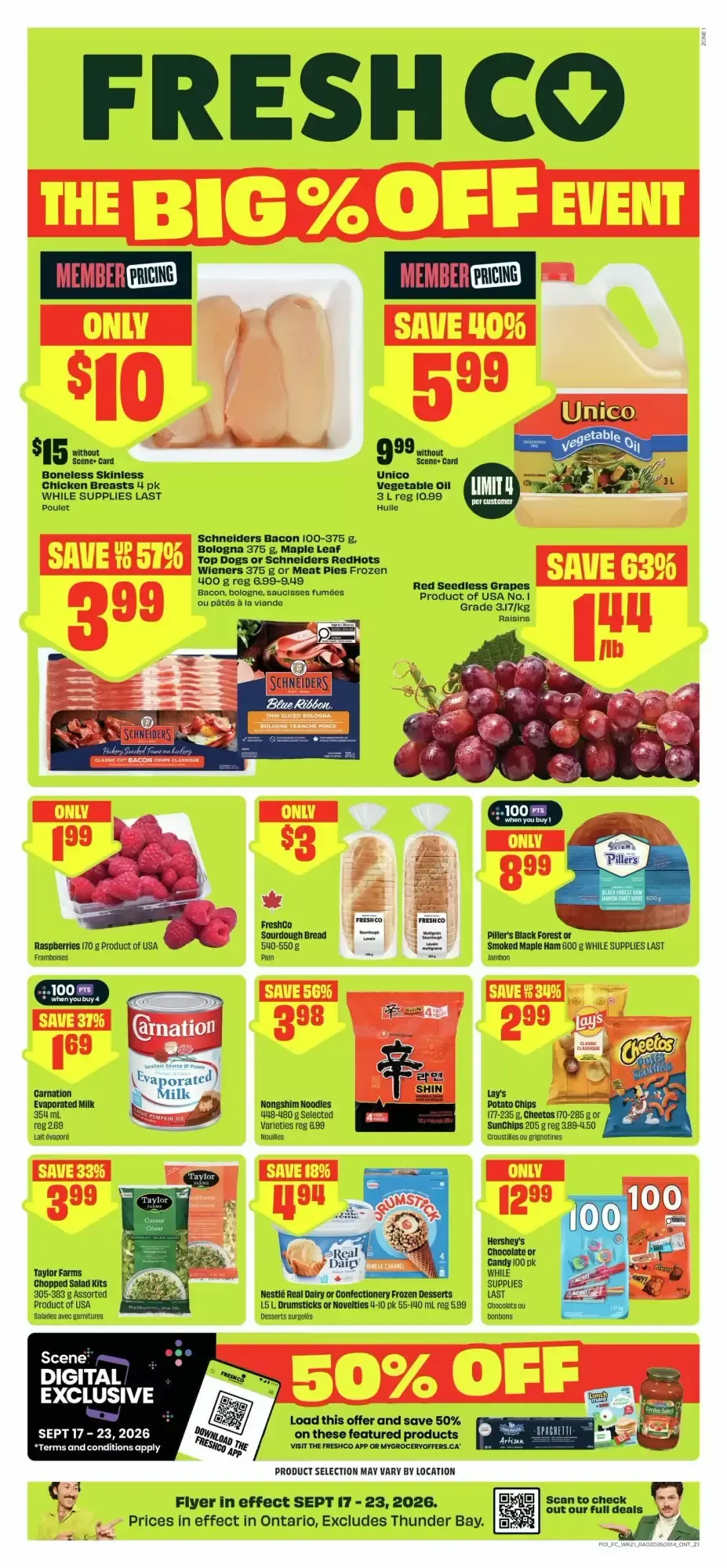 FreshCo The Big % Off Event Flyer from September 17 to September 23 2026 - flyer page 1