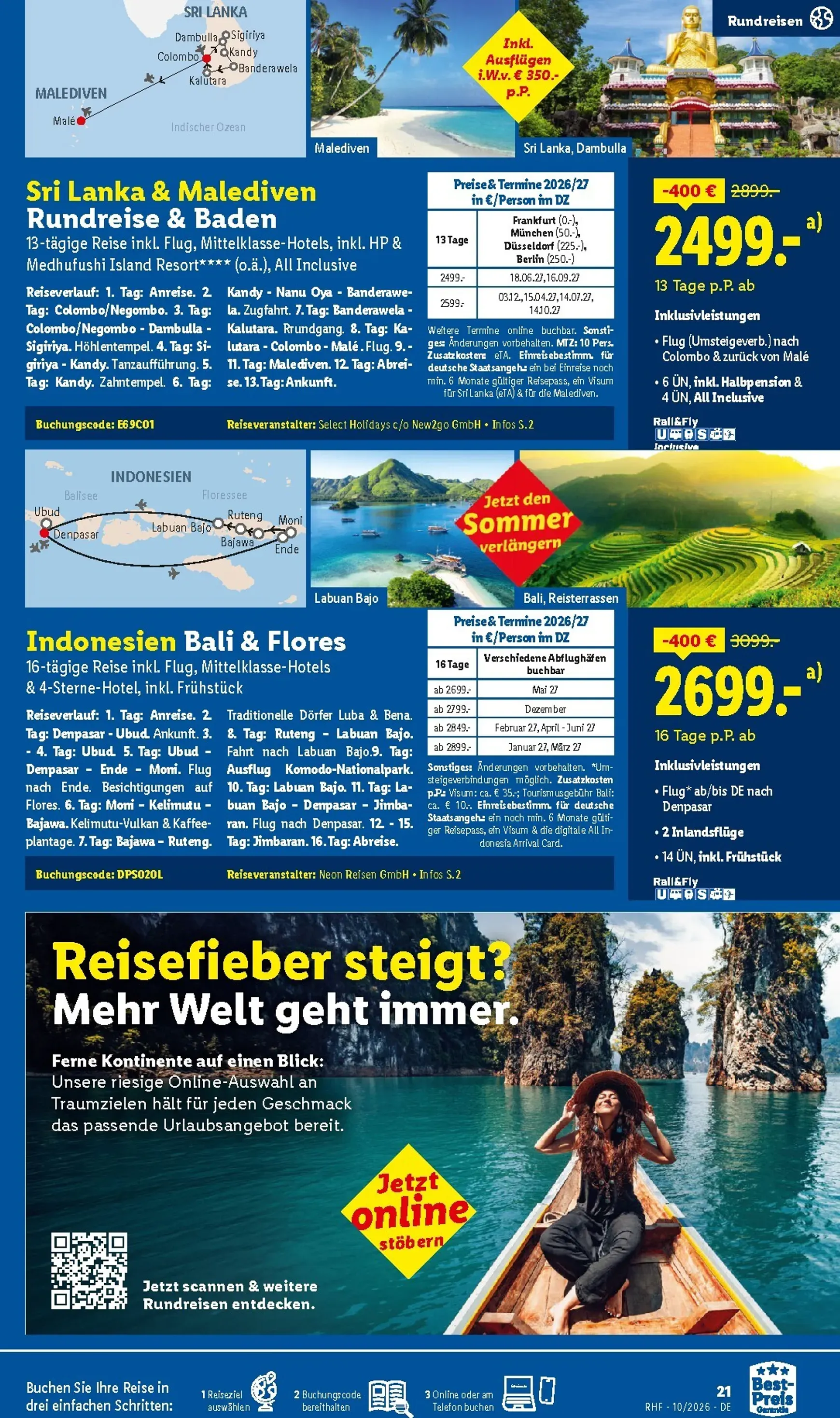 Lidl - Reise-Highlights Prospekt – von Mittwoch 30.09.2026 bis Samstag 31.10.2026 von 30. September bis 31. Oktober 2026 - Prospekt seite 21
