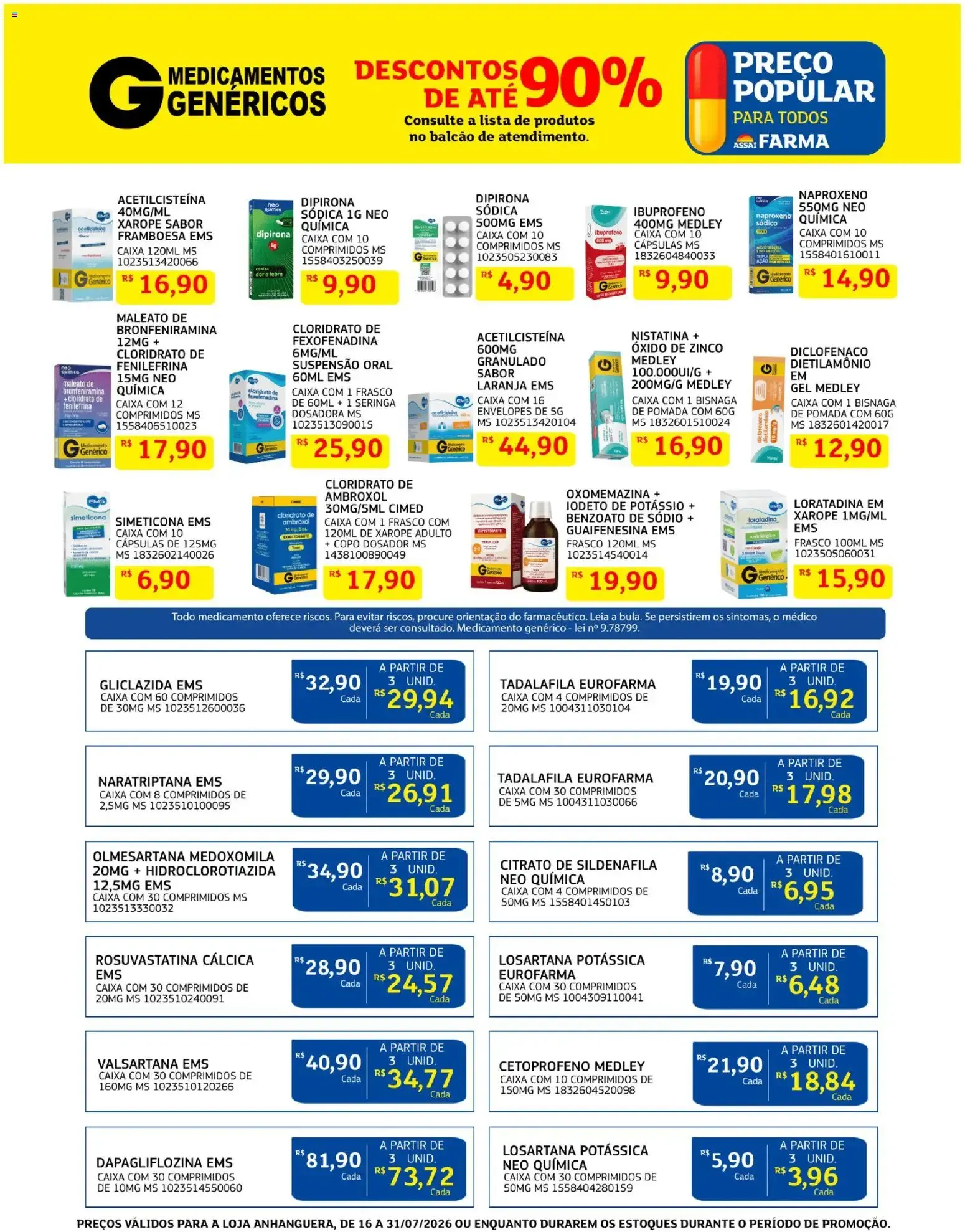 Encarte de Inauguração Assaí Farma - Grandes Ofertas 16 de julho até 31 de julho 2026 - Pagina 7