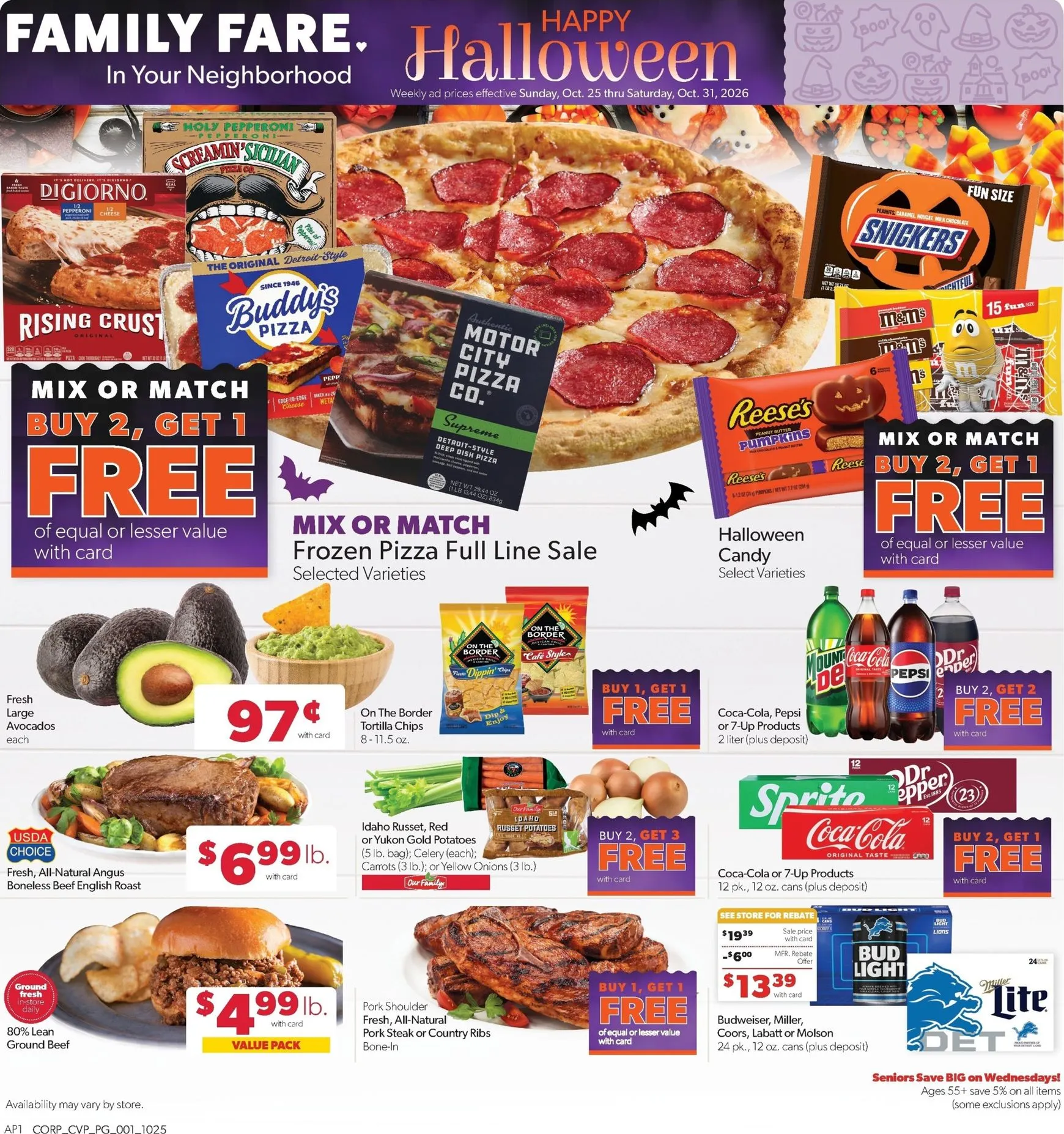 Weekly ad Current Family Fare leaflet valid from Sunday 10/25/2026 to Saturday 10/31/2026 from October 25 to October 31 2026 - Page 1
