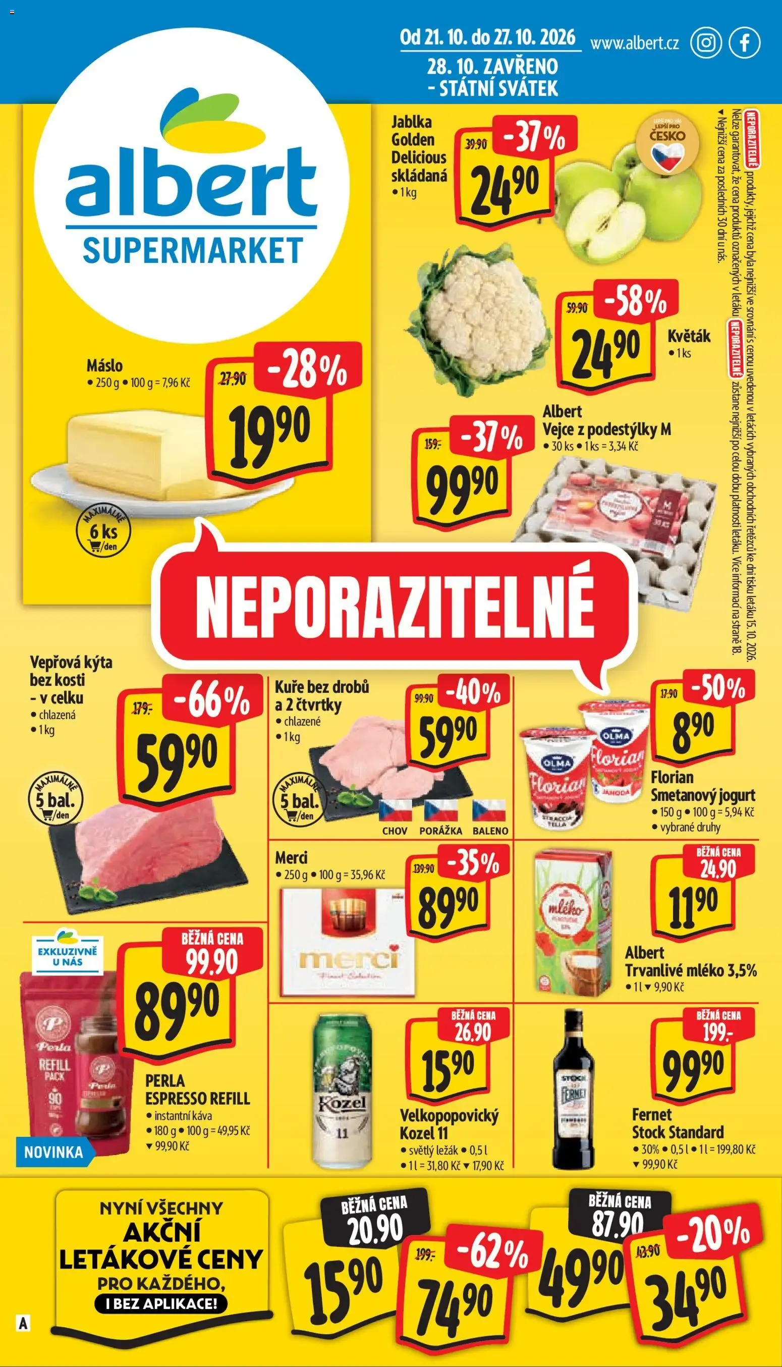 Albert leták - Supermarket od 21.10.2026 - Akční leták - 21. října 27. října 2026 - Page 1