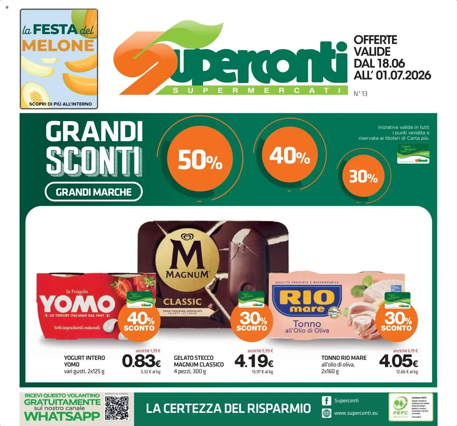 Superconti Supermercati - Grandes Descuentos da 18 giugno a 1 luglio di 2026 - Pagina del volantino 1