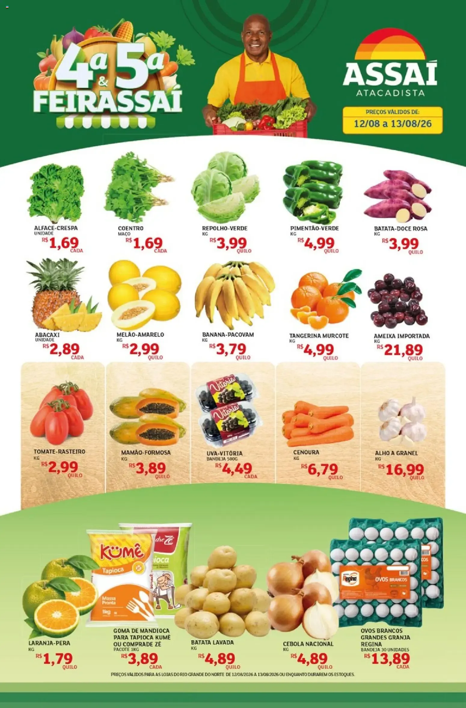 Encarte de Assaí Atacadista ofertas - RN de 12/08/2026 | Promoções Online 12 de agosto até 13 de agosto 2026 - Pagina 1