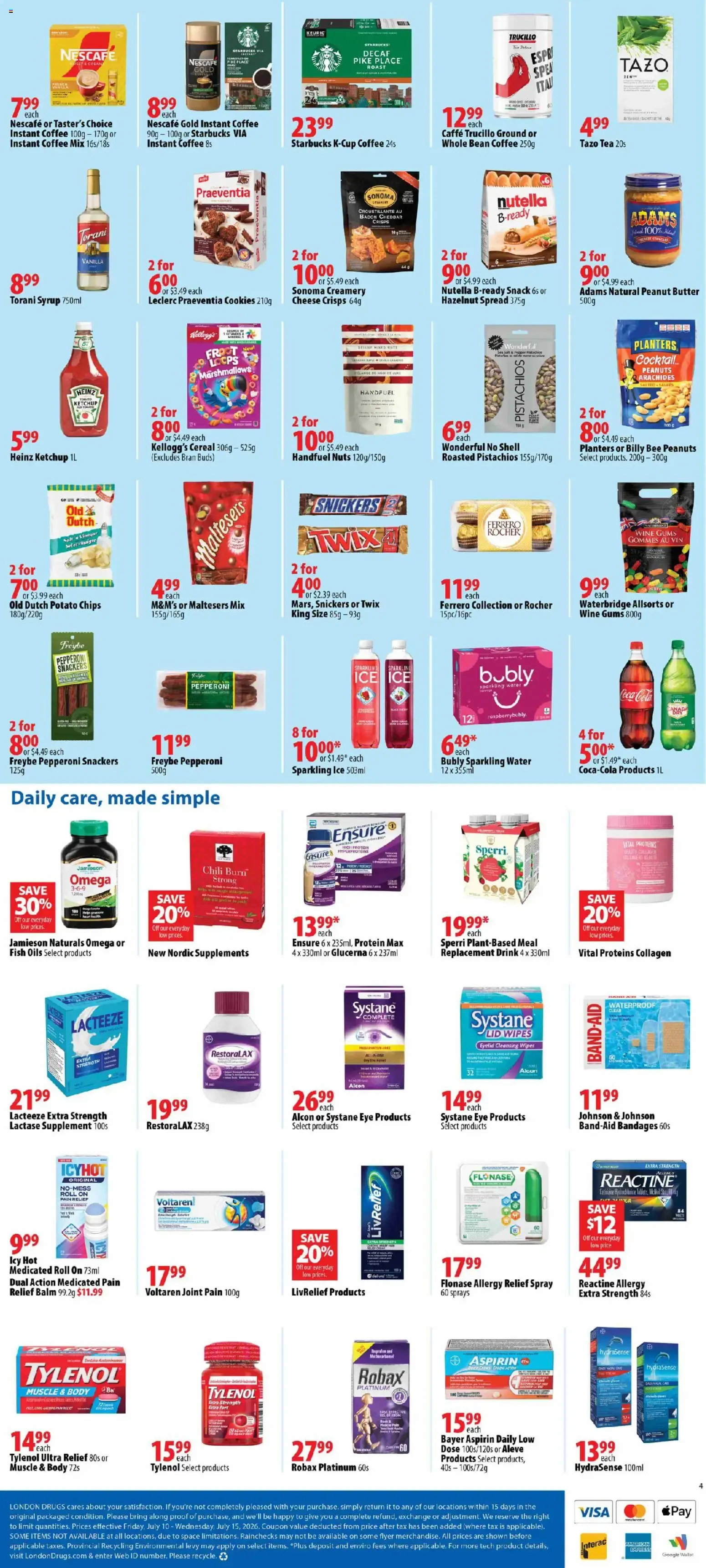 London Drugs - Weekly Flyer from Jul 10, 2026 > weekly specials & deals from July 10 to July 15 2026 - flyer page 4