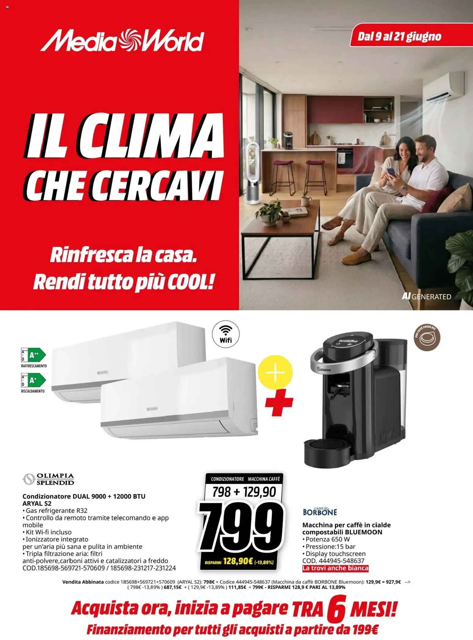 Nuovo Media World volantino Clima dal 09/06/2026 > offerte anteprima 🛍️ da 9 giugno a 21 giugno di 2026 - Pagina del volantino 1