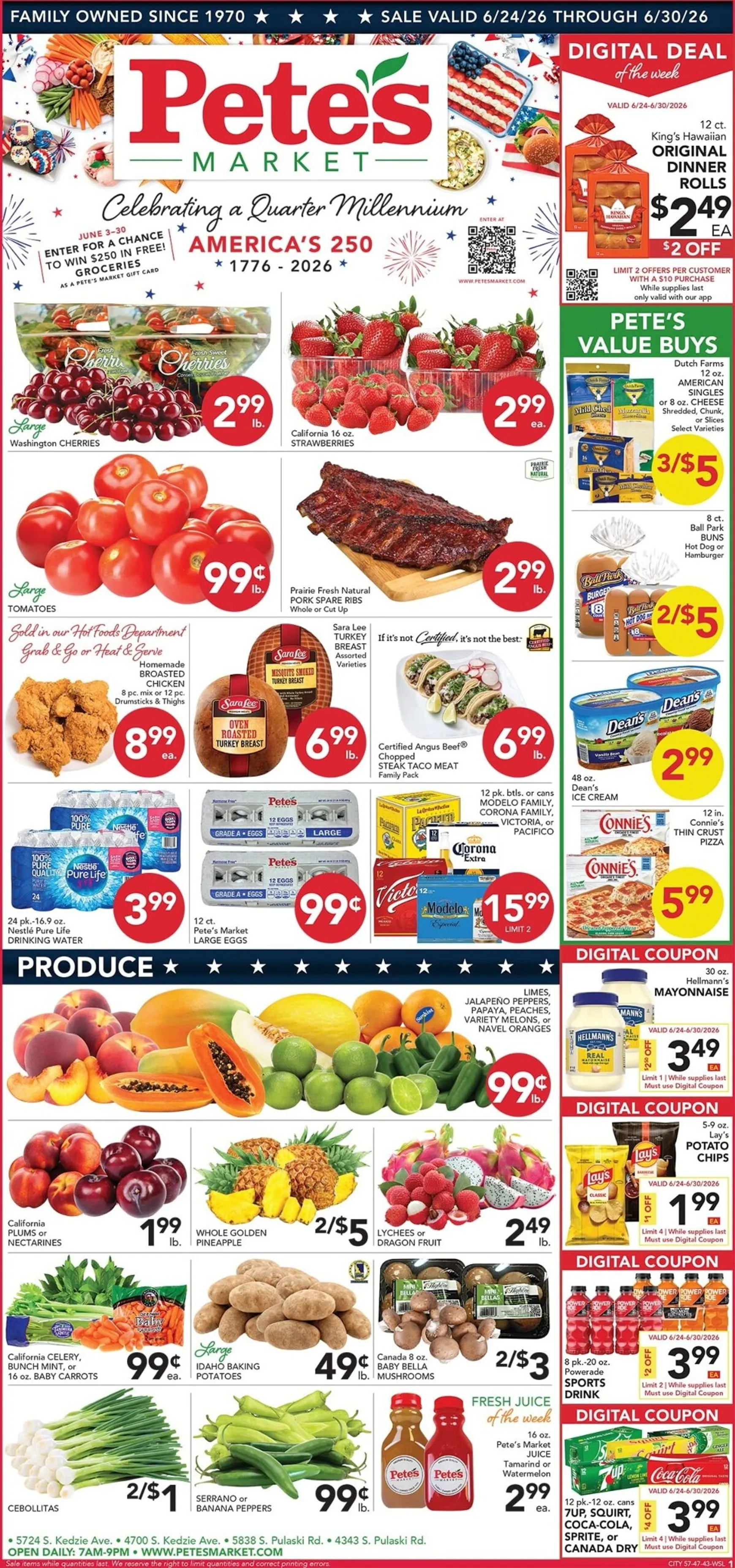 Current Pete's Fresh Market - 57th & Kedzie leaflet valid from Wednesday 06/24/2026 to Tuesday 06/30/2026
