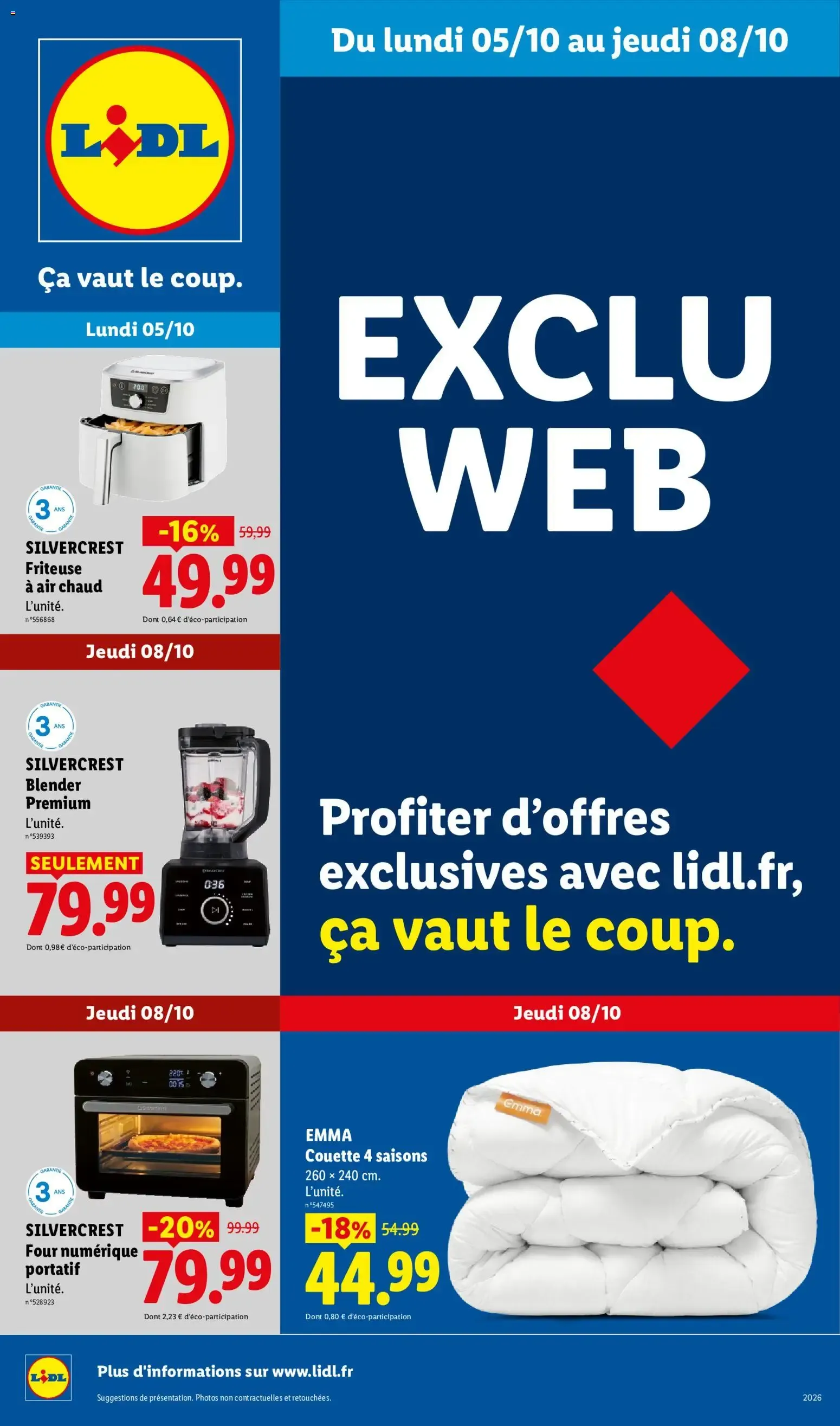 LIDL Exclu Web del 05/10 al 08/10 du 5 octobre au 8 octobre 2026 - Catalogue page 1