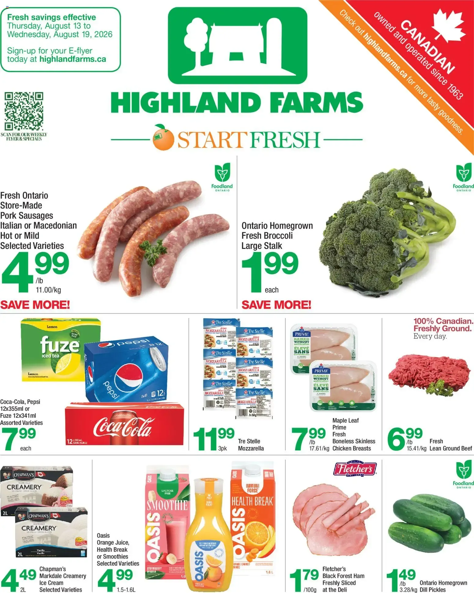 Highland Farms weekly flyer / circulaire from Aug 13, 2026 > weekly specials & deals from August 13 to August 19 2026 - flyer page 1