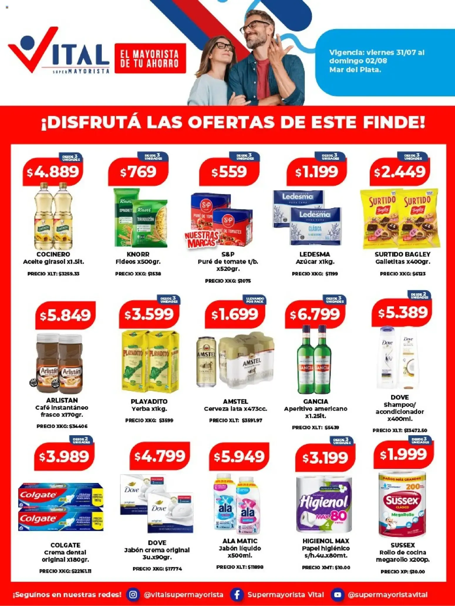 Ofertas de Vital - Ofertas fin Mar del Plata. || del 31/07/2026 - 02/08/2026 || Catálogo 31 de julio al 2 de agosto 2026 - Página 1 del catálogo