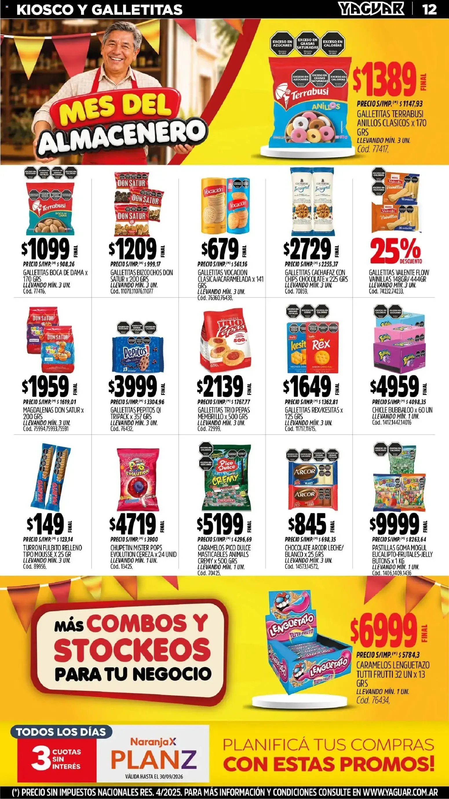 Ofertas de Mayorista Yaguar - Mes del Almacenero 31 de agosto al 5 de septiembre 2026 - Página 12 del catálogo