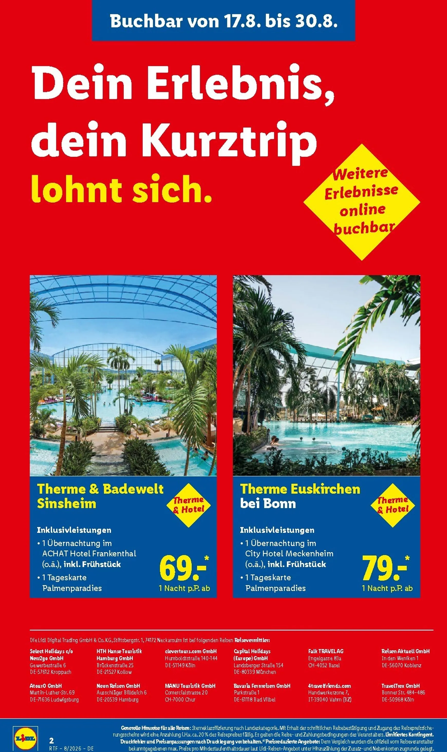 Lidl Kultur erleben & Sonne tanken von 12. August bis 15. September 2026 - Prospekt seite 2