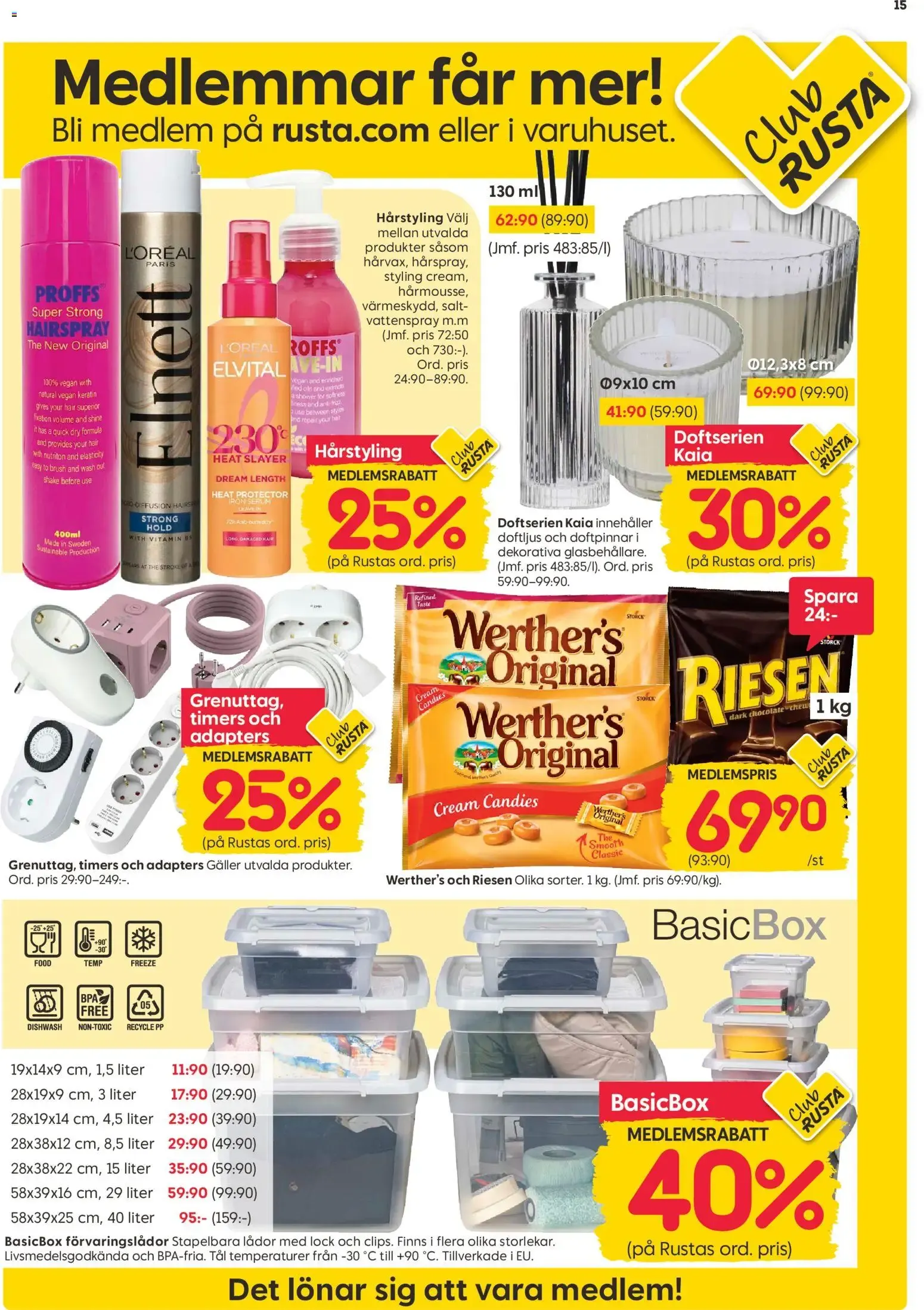 Rusta erbjudanden från 03/08/2026 - 09/08/2026 > Reklamblad nuvarande rabatter från 3 augusti till 9 augusti 2026 - Reklamblad sidor 15