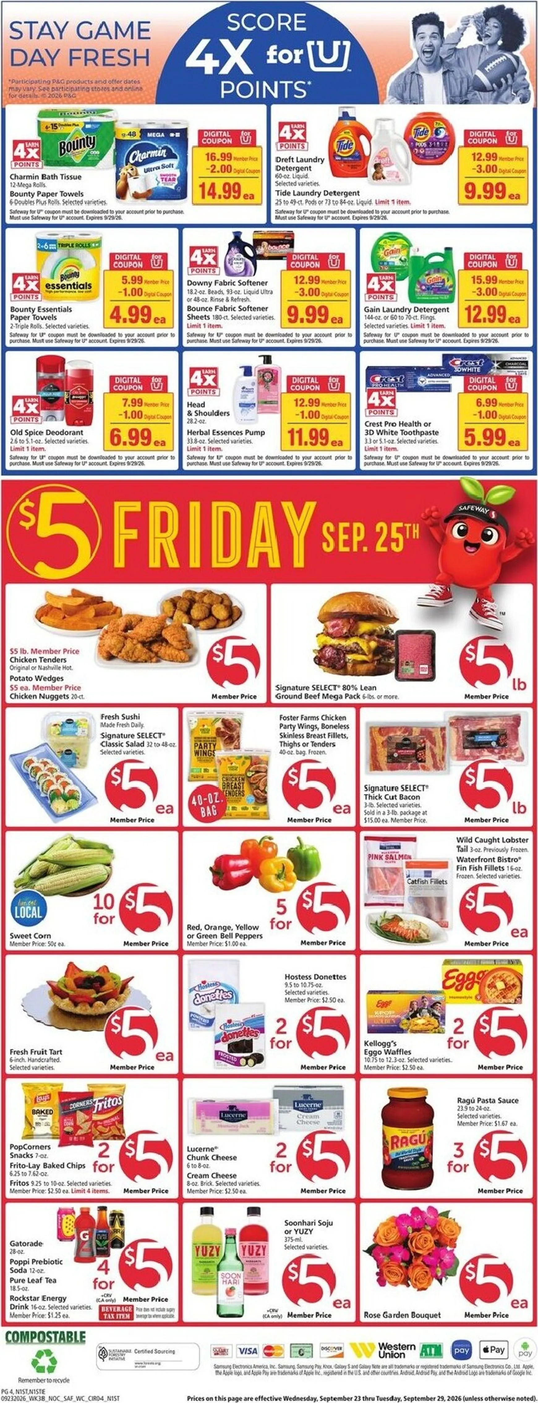 Weekly ad Current Safeway leaflet valid from Wednesday 09/23/2026 to Tuesday 09/29/2026 from September 23 to September 29 2026 - Page 4