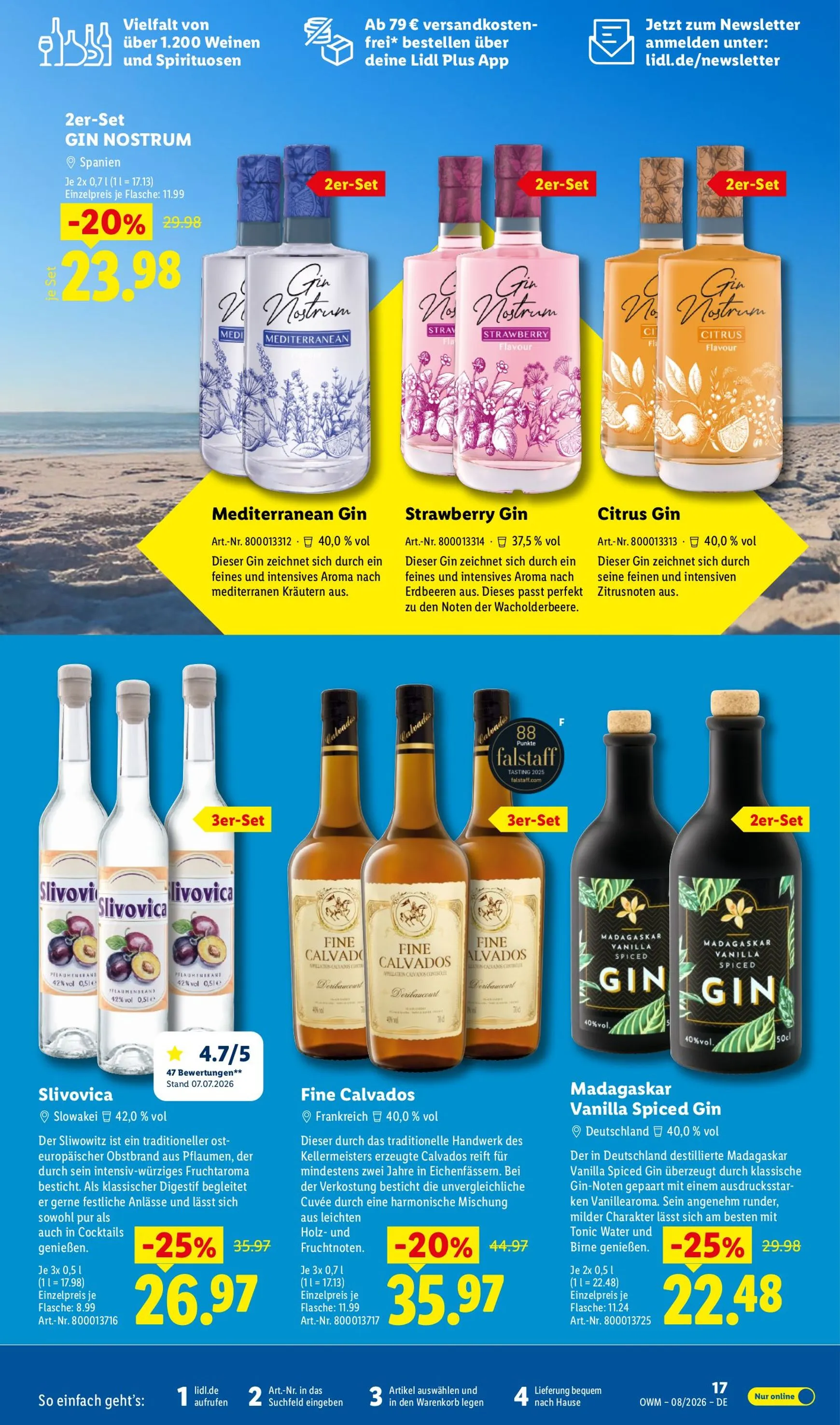 Lidl - Wein & Spirituosen Prospekt – von Samstag 01.08.2026 bis Montag 31.08.2026 von 1. August bis 31. August 2026 - Prospekt seite 17