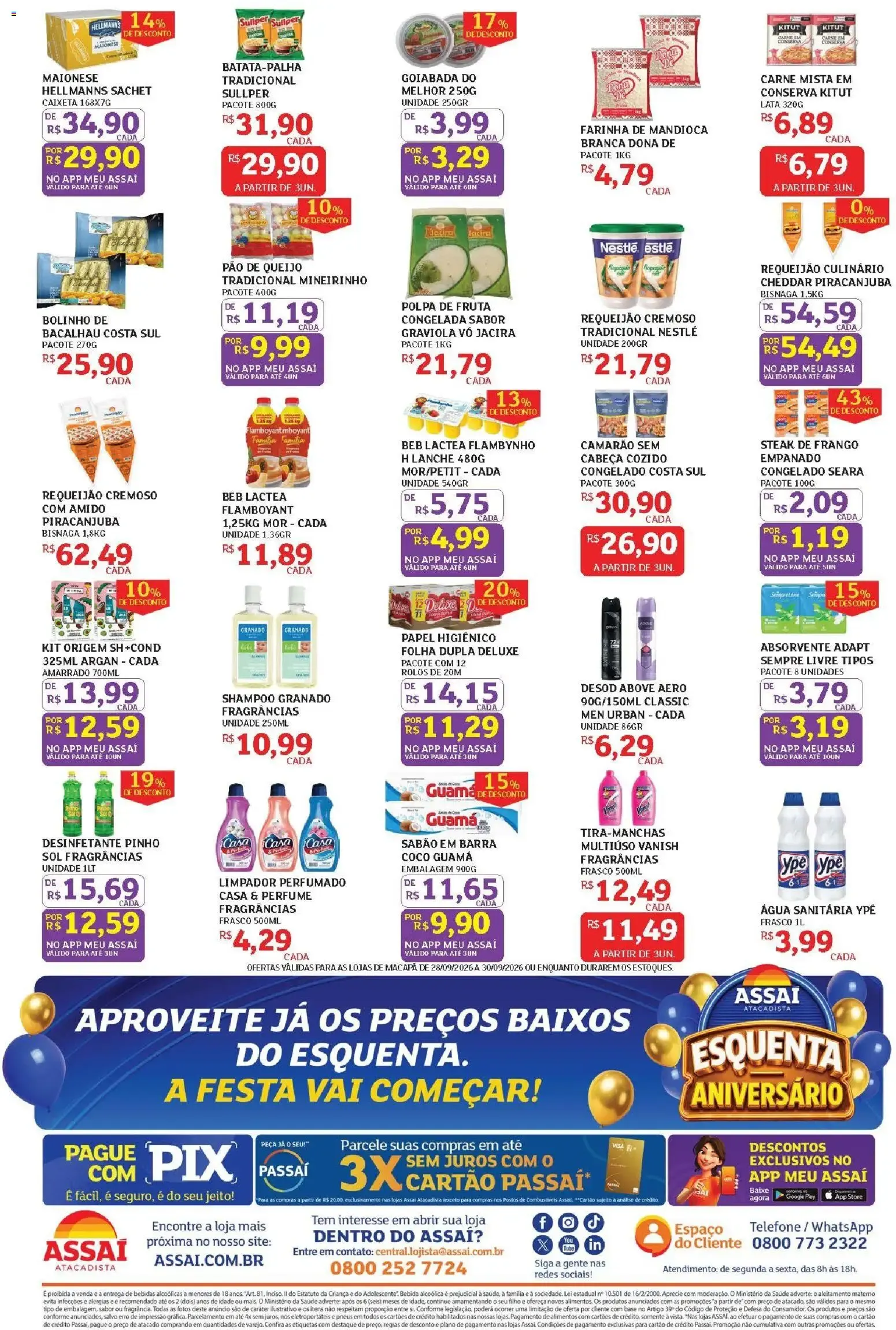 Encarte de Assaí Atacadista - Esquenta Aniversário 28 de setembro até 30 de setembro 2026 - Pagina 2
