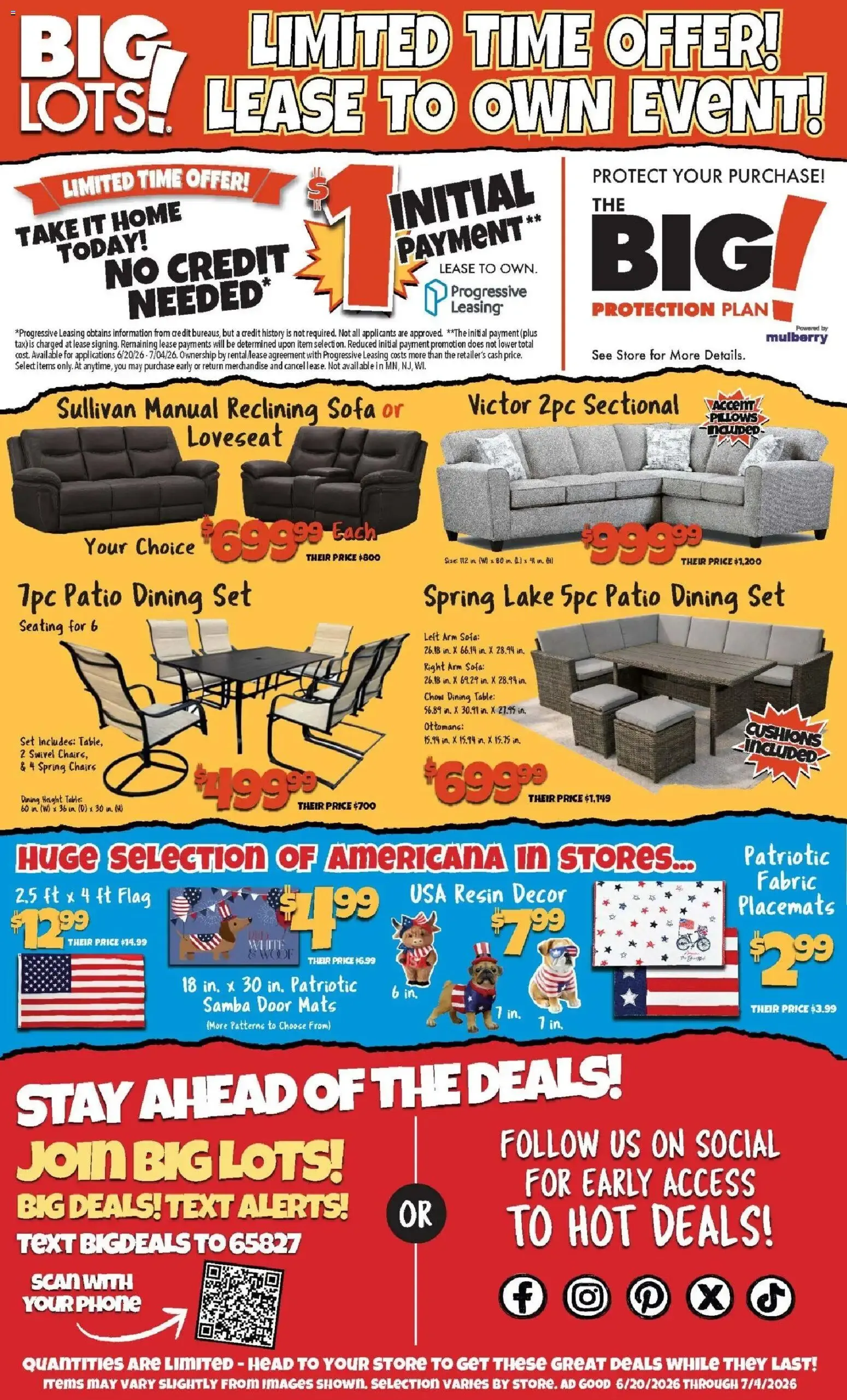 Weekly ad Big Lots Weekly Ad from 06/20/2026 - Flyer from June 20 to July 4 2026 - Page 1