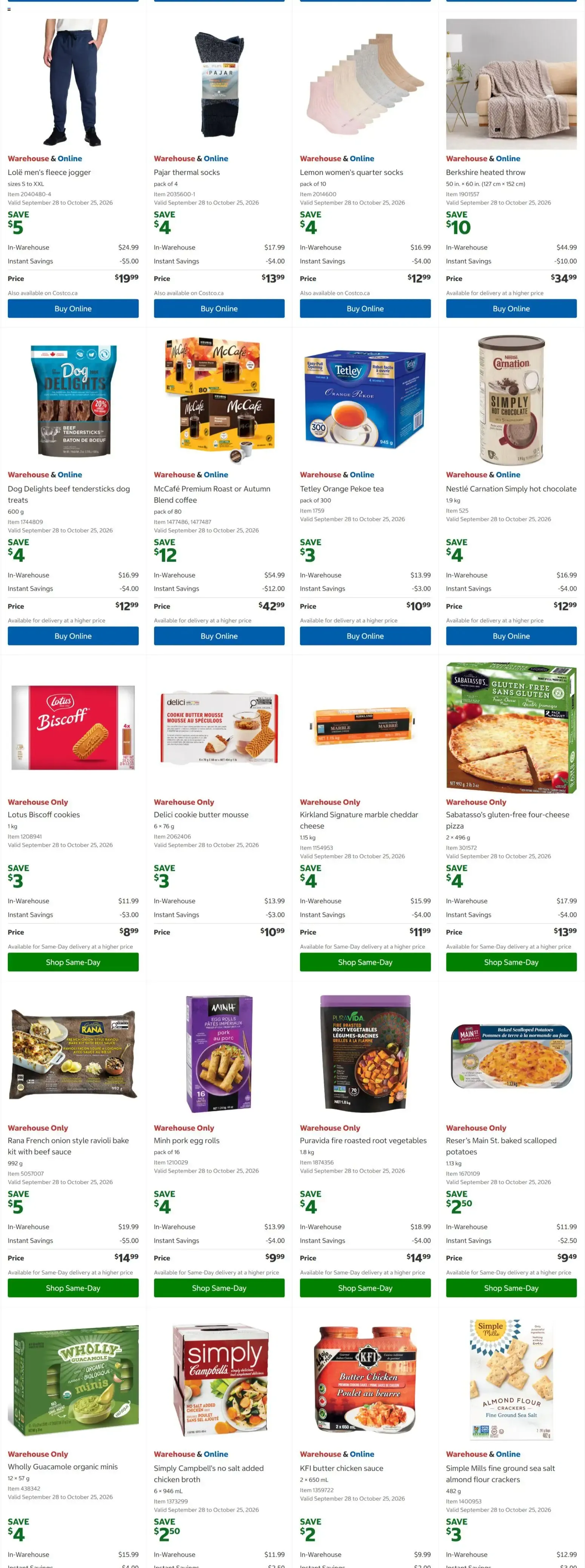 Costco weekly flyer from Sep 28, 2026 > weekly specials & deals from September 28 to October 25 2026 - flyer page 3